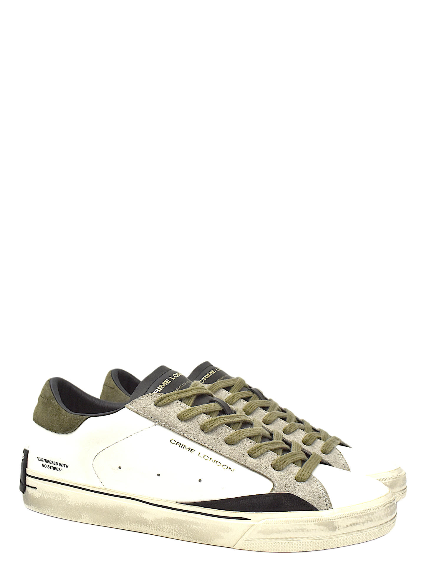 SNEAKERS CRIME LONDON 10054 BIANCO