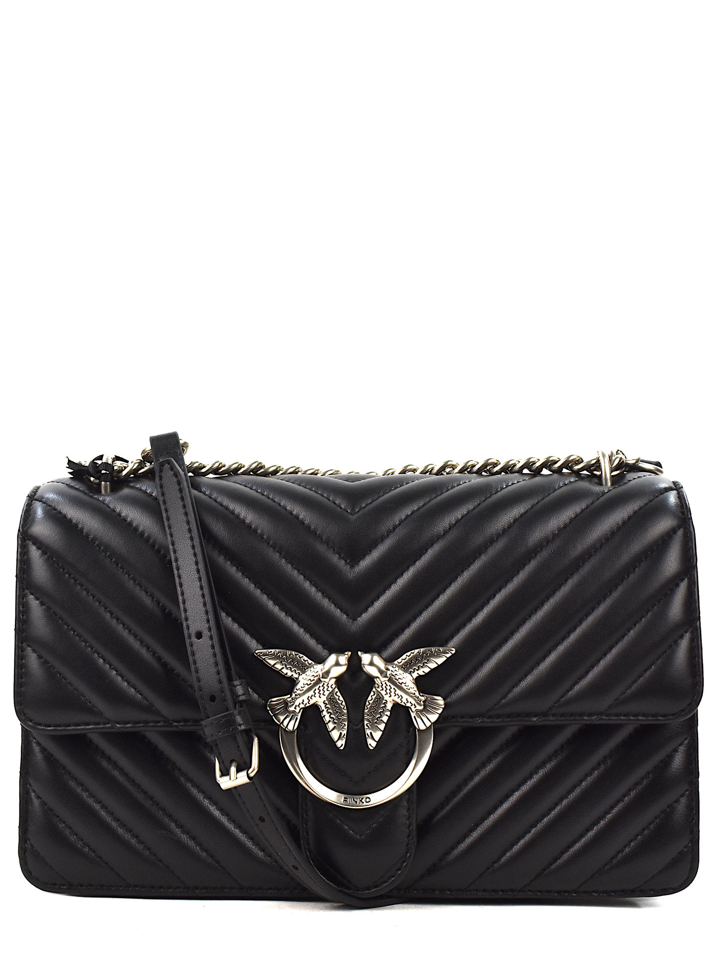 BORSA PINKO 100941A0GK NERO/ARGENTO