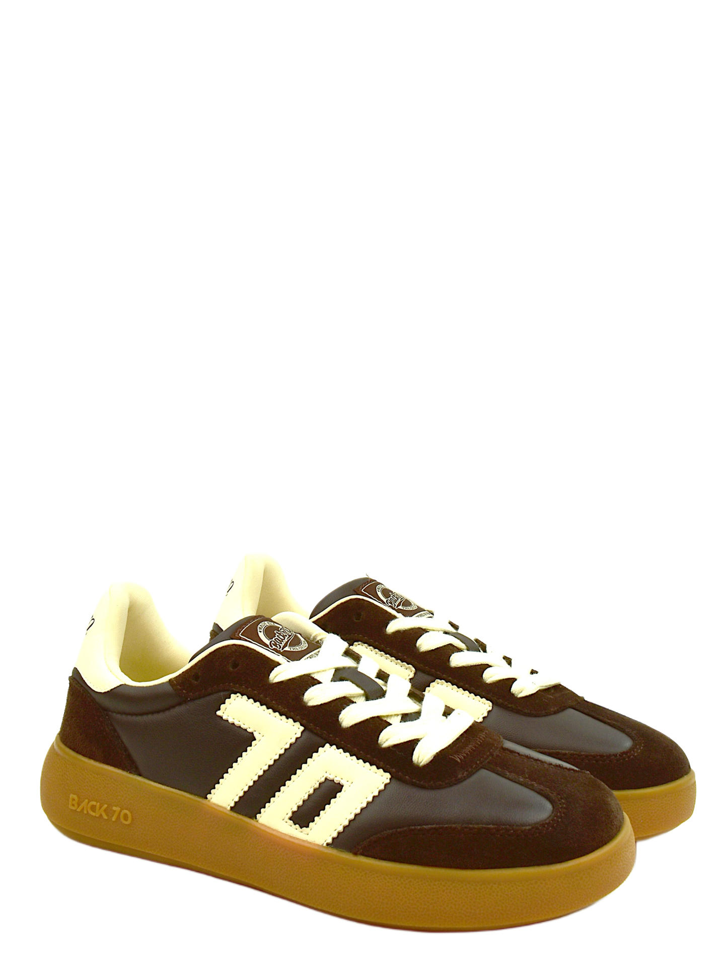 SNEAKERS BACK 70 108025 MARRONE