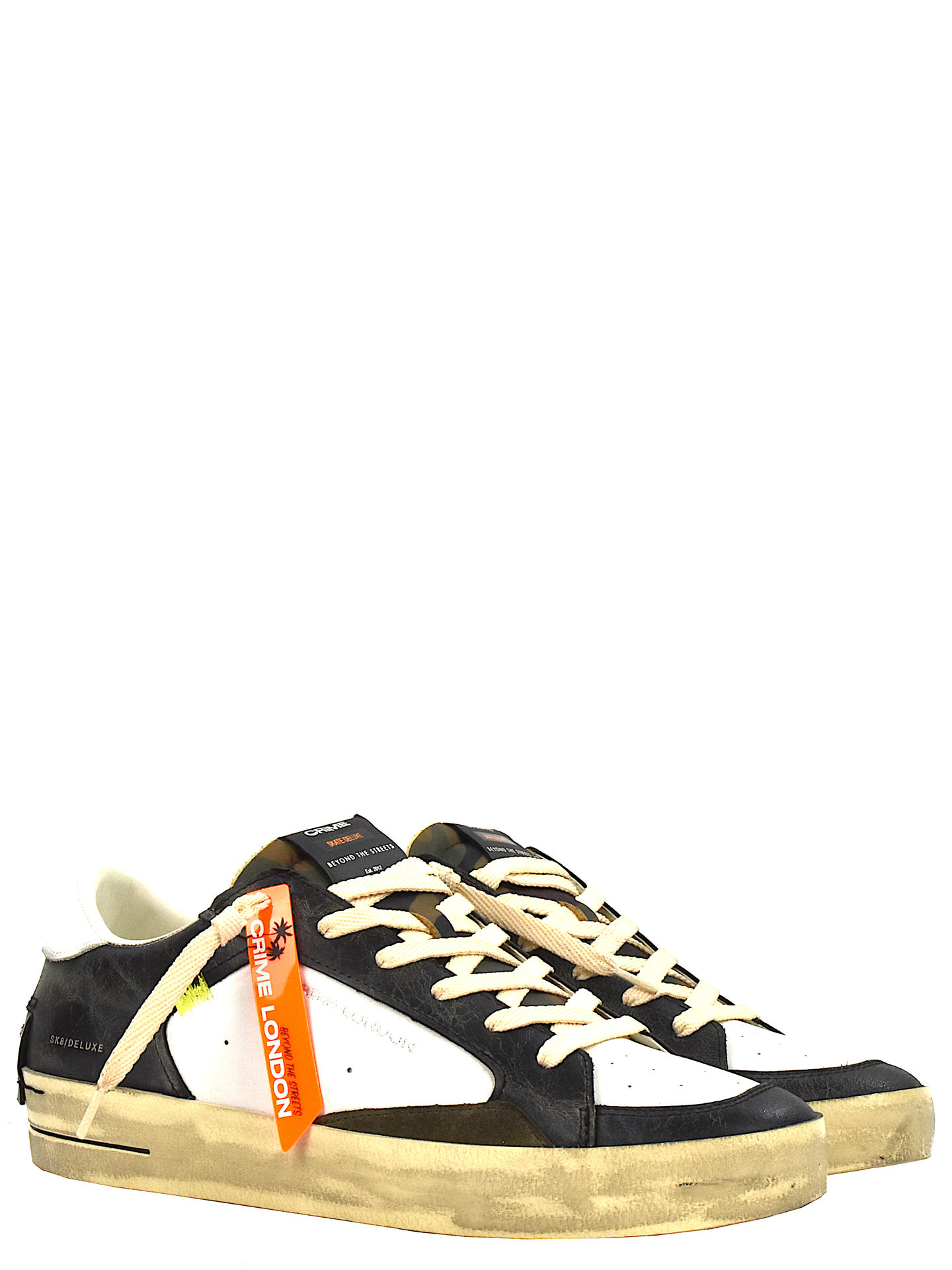 SNEAKERS CRIME LONDON 11105 BIANCO/NERO