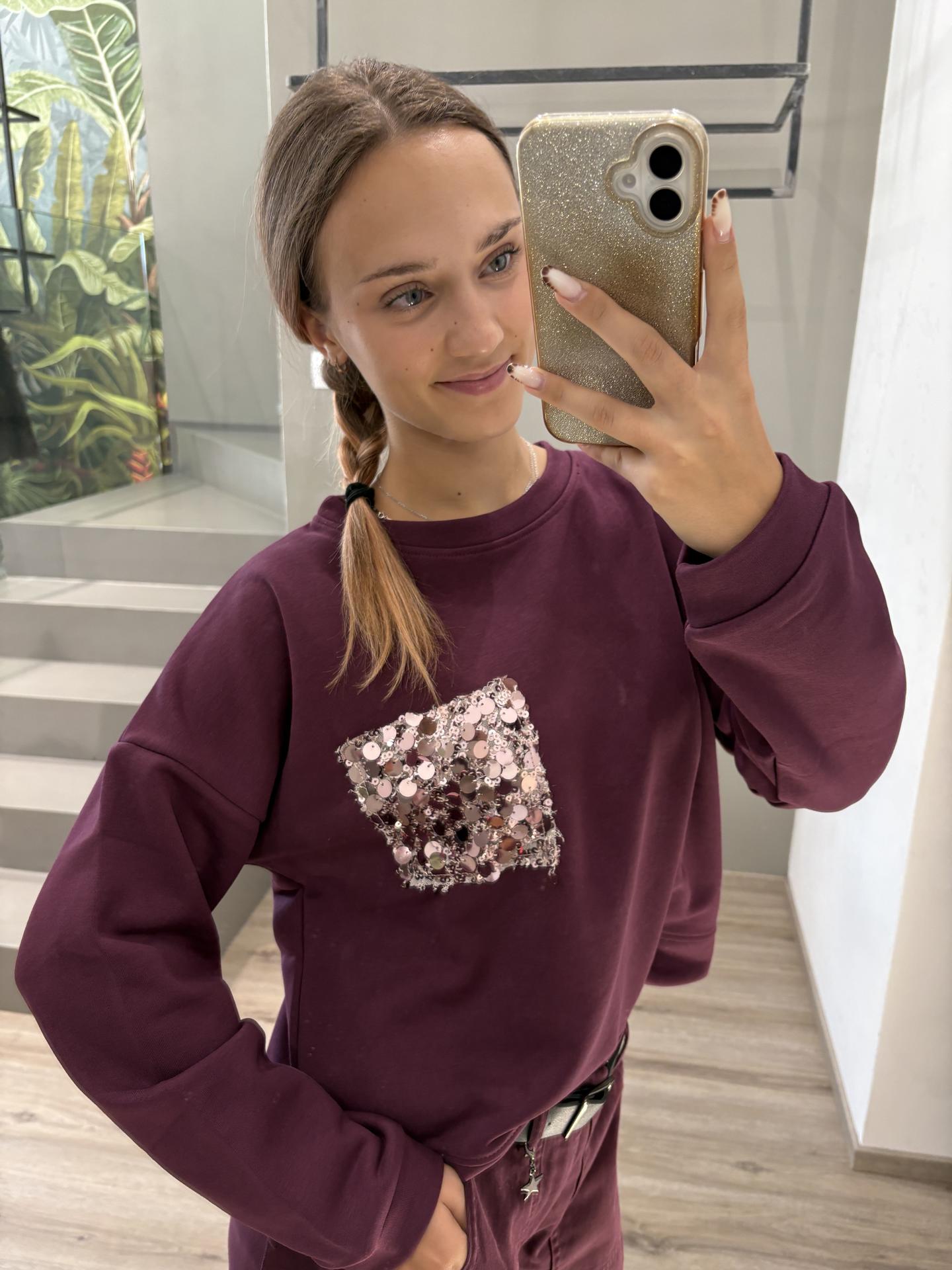 MAGLIA SUSY MIX 12327 BORDEAUX