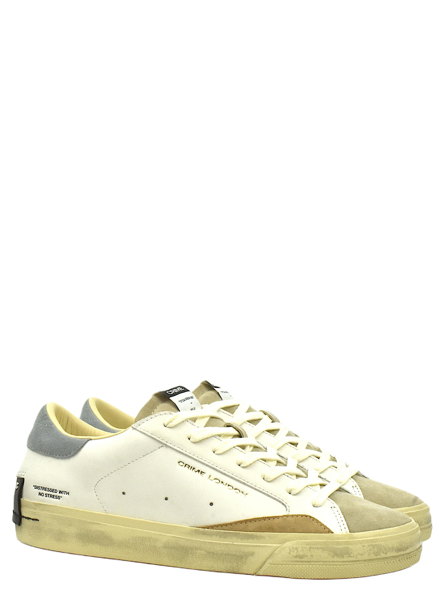 SNEAKERS CRIME LONDON 19050 BIANCO/BEIGE