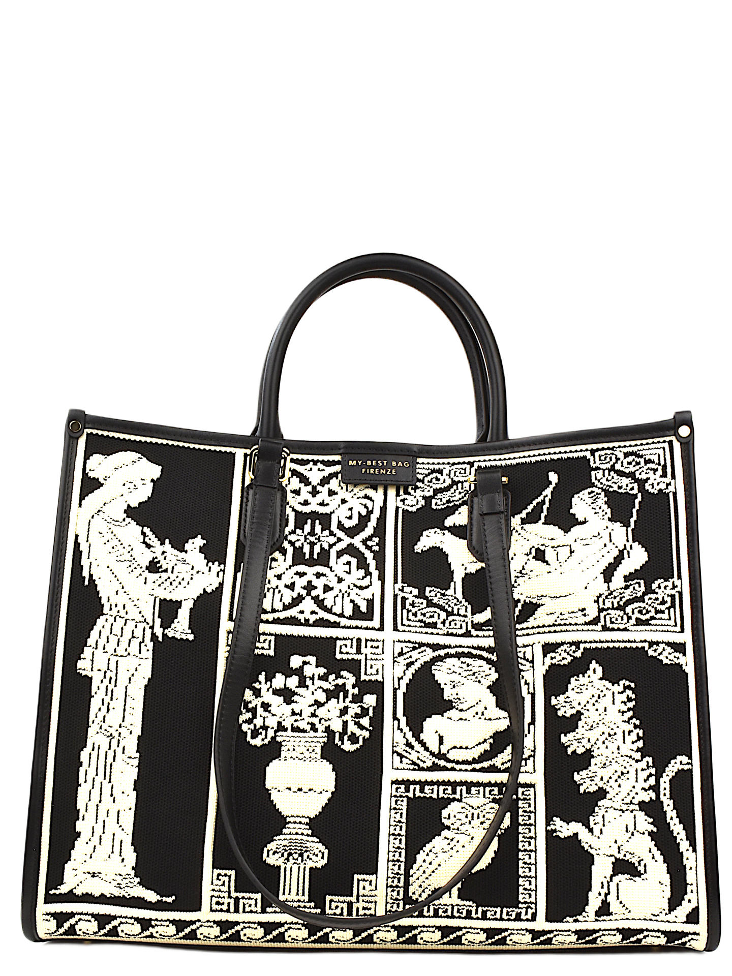 BORSA MY-BEST BAGS FIRENZE 2013M NERO/BIANCO