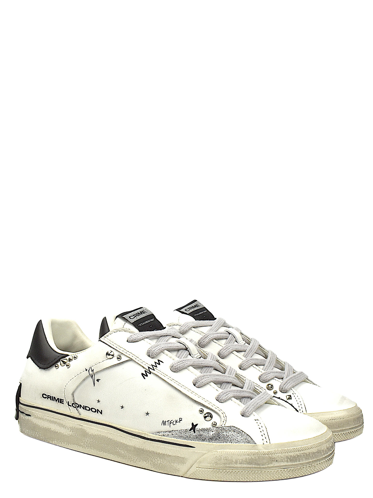 SNEAKERS CRIME LONDON 23072 BIANCO