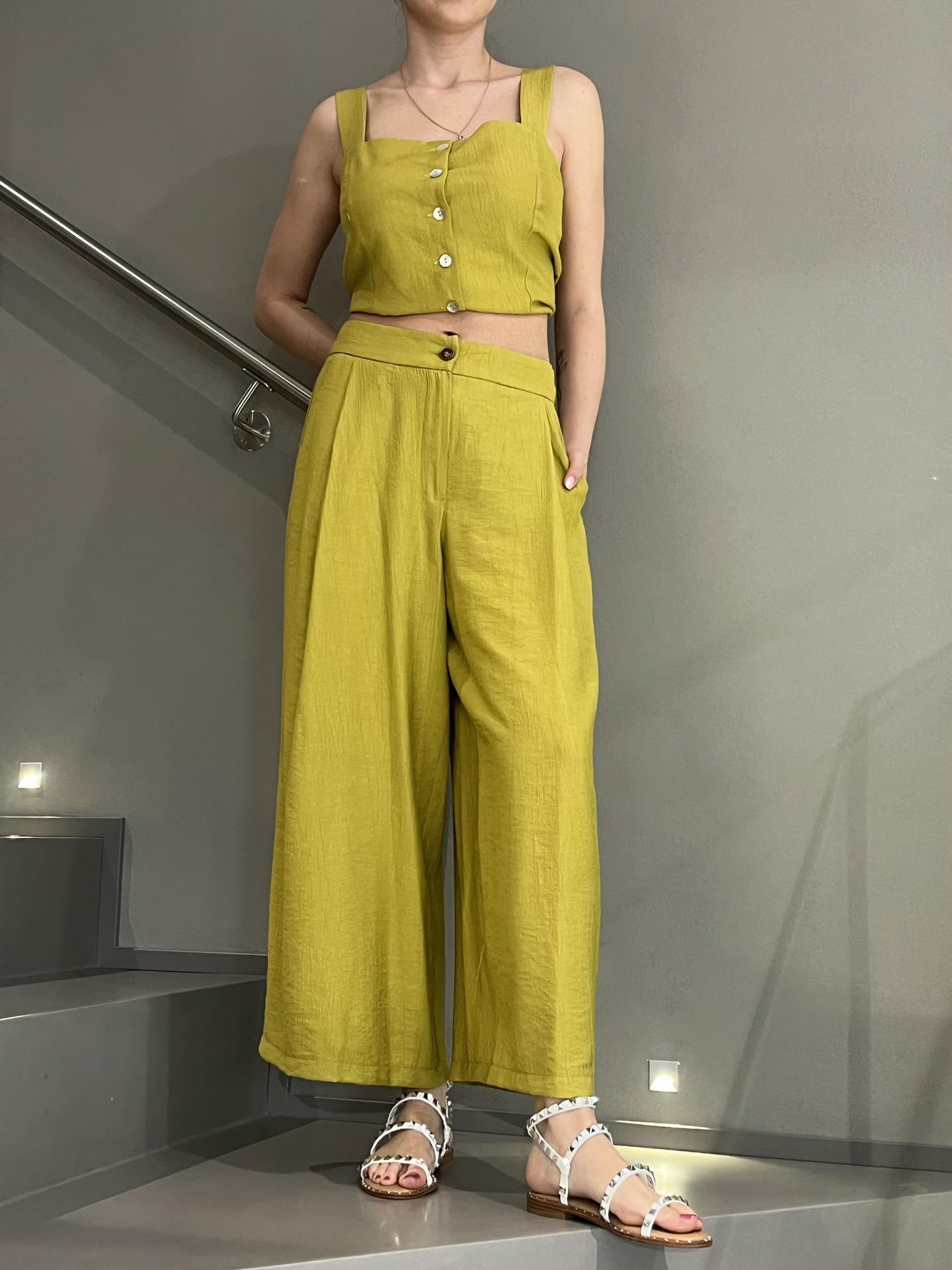 PANTALONE TENSIONE IN FIRENZE 25P7639 GIALLO