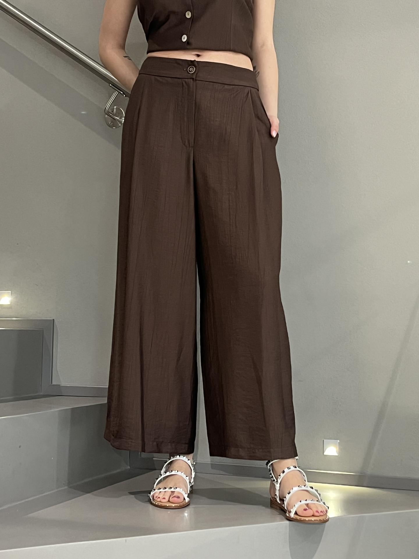 PANTALONE TENSIONE IN FIRENZE 25P7639 MARRONE