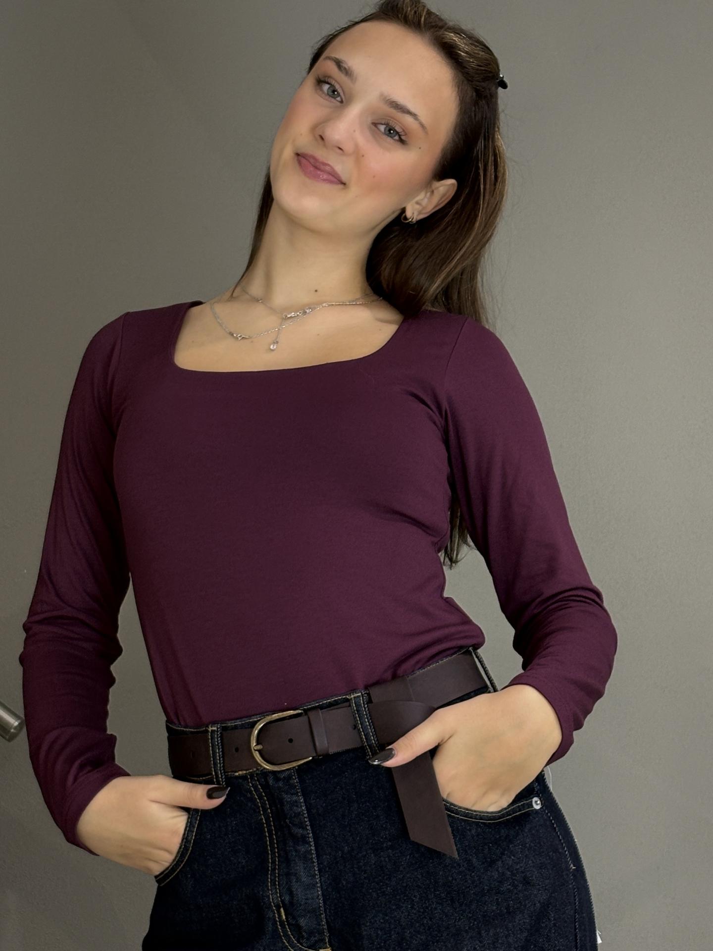 MAGLIA SUSY MIX 260802 BORDEAUX
