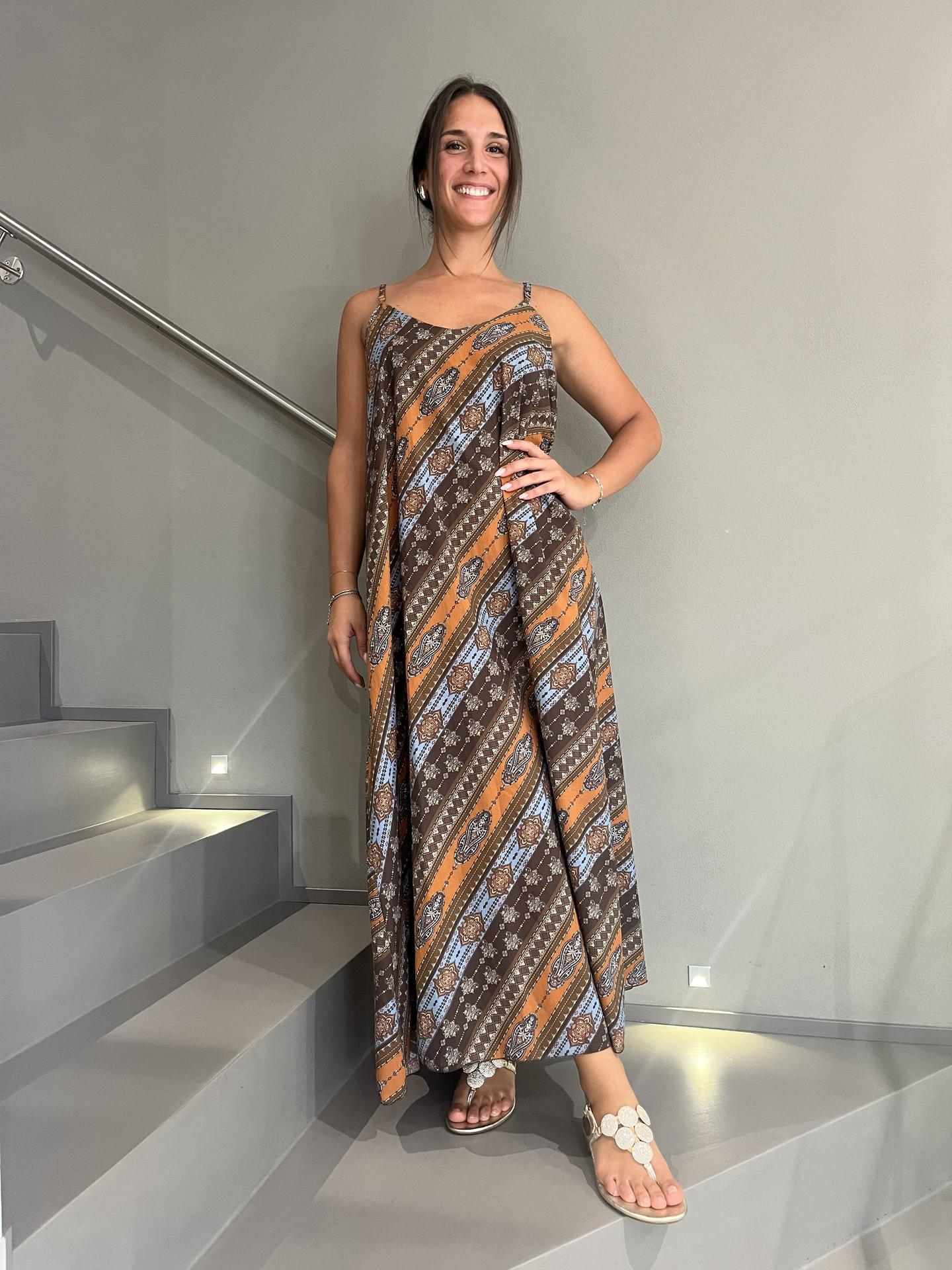 ABITO SUSY MIX 26265 MARRONE