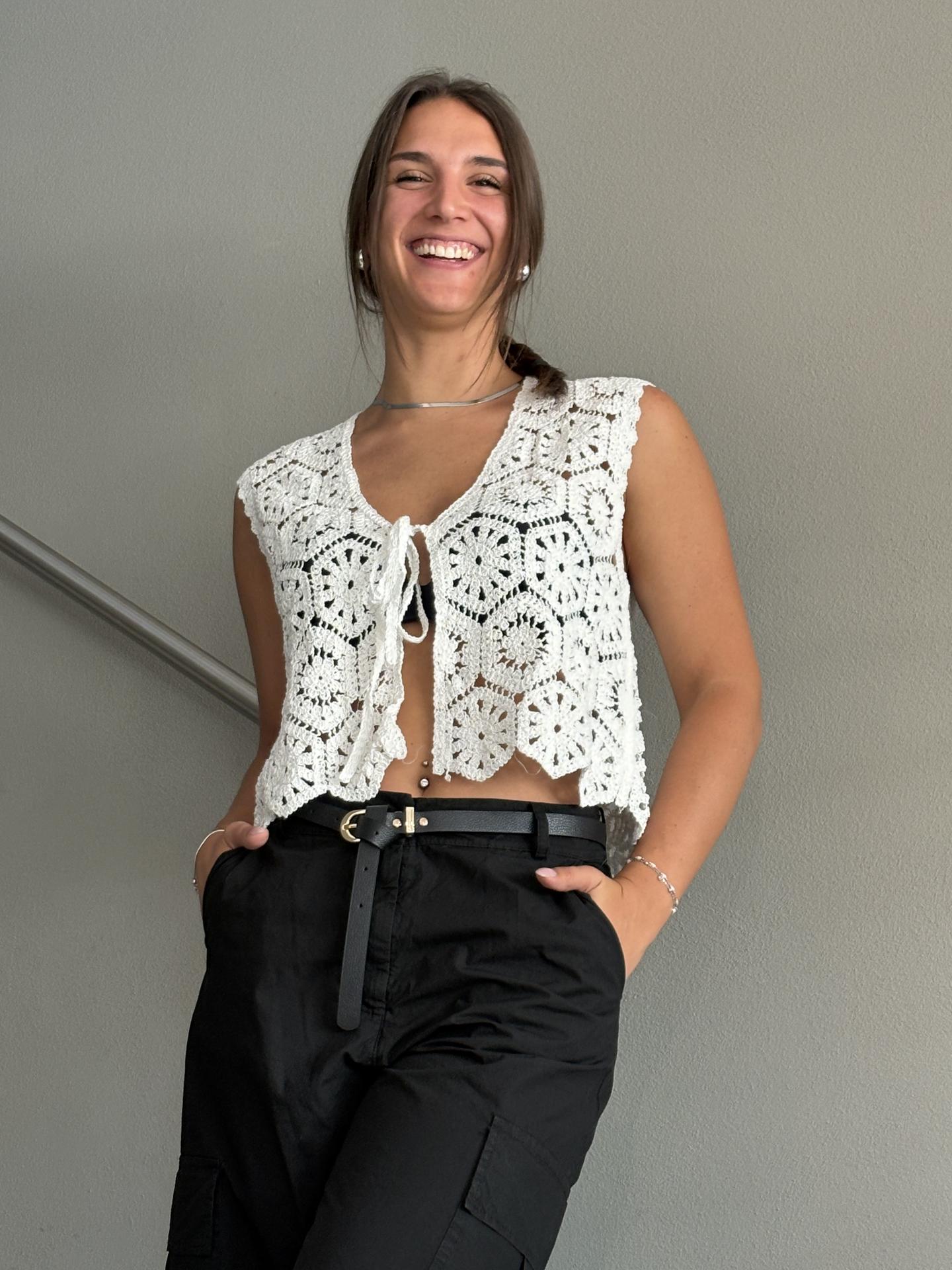 MAGLIA SUSY MIX 2638017 BIANCO