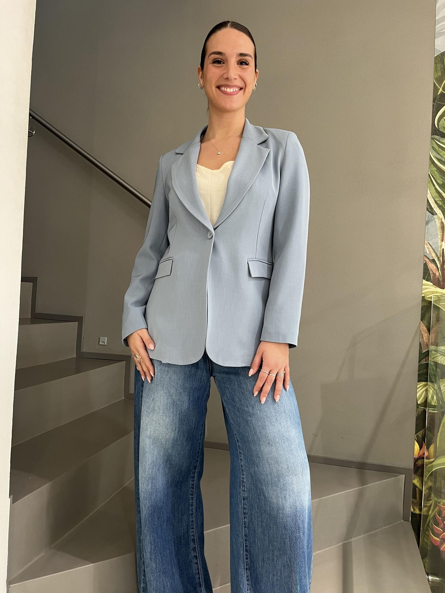 GIACCA MOTEL 26B3757 AZZURRO