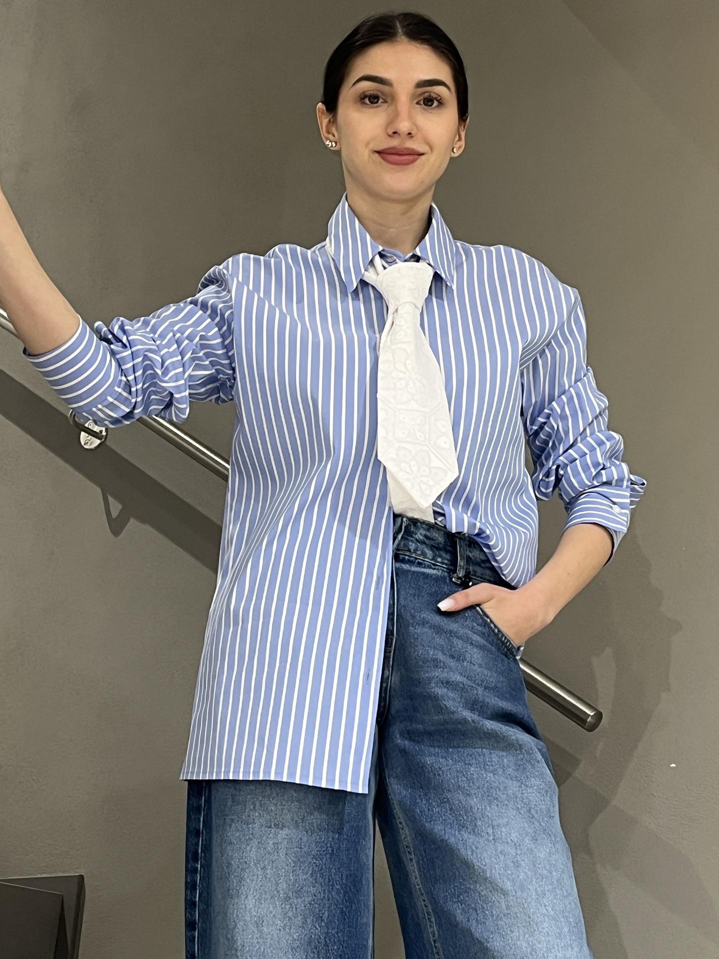 CAMICIA TENSIONE IN FIRENZE 26C3960 AZZURRO