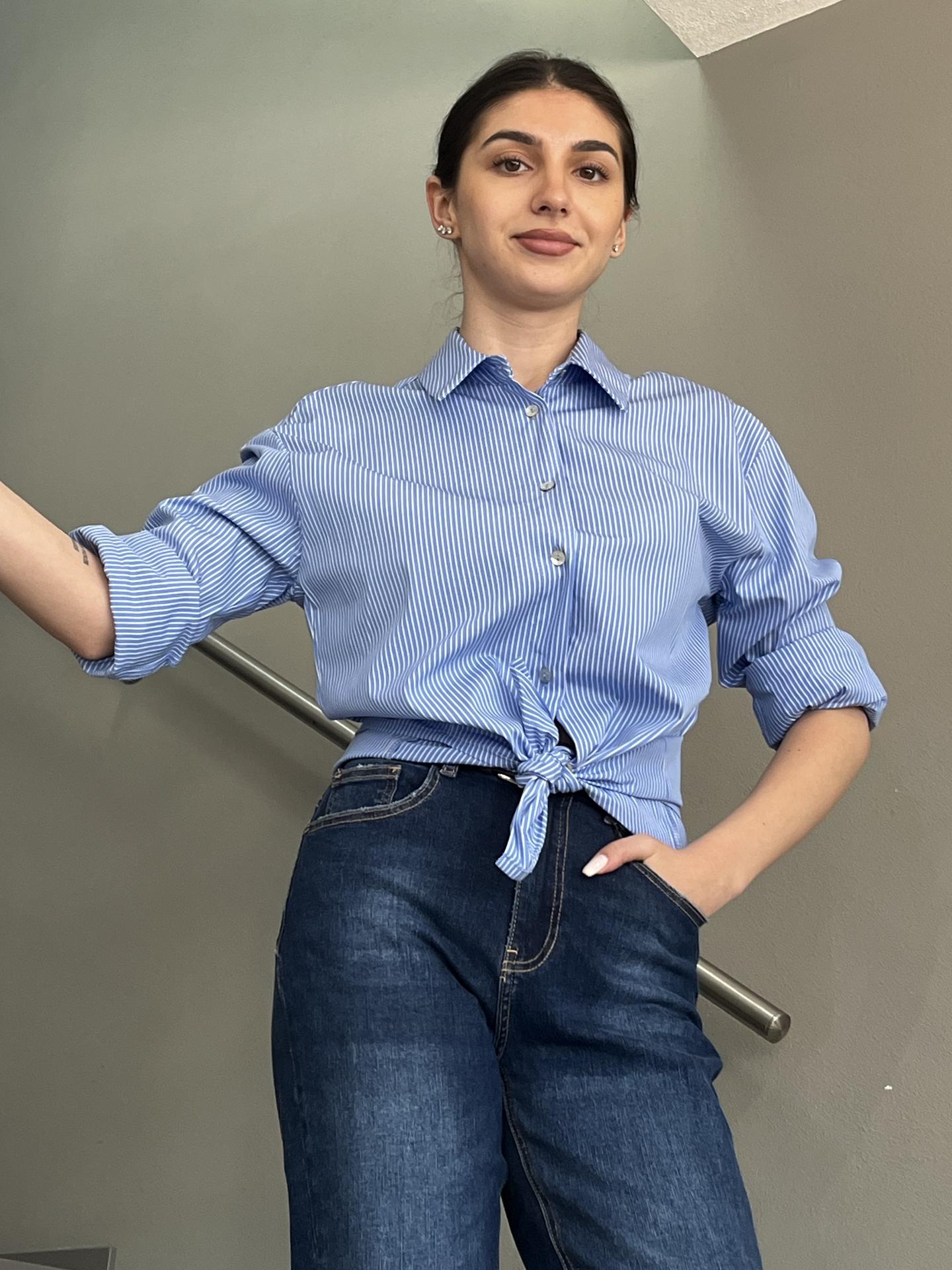 CAMICIA TENSIONE IN FIRENZE 26C965 AZZURRO