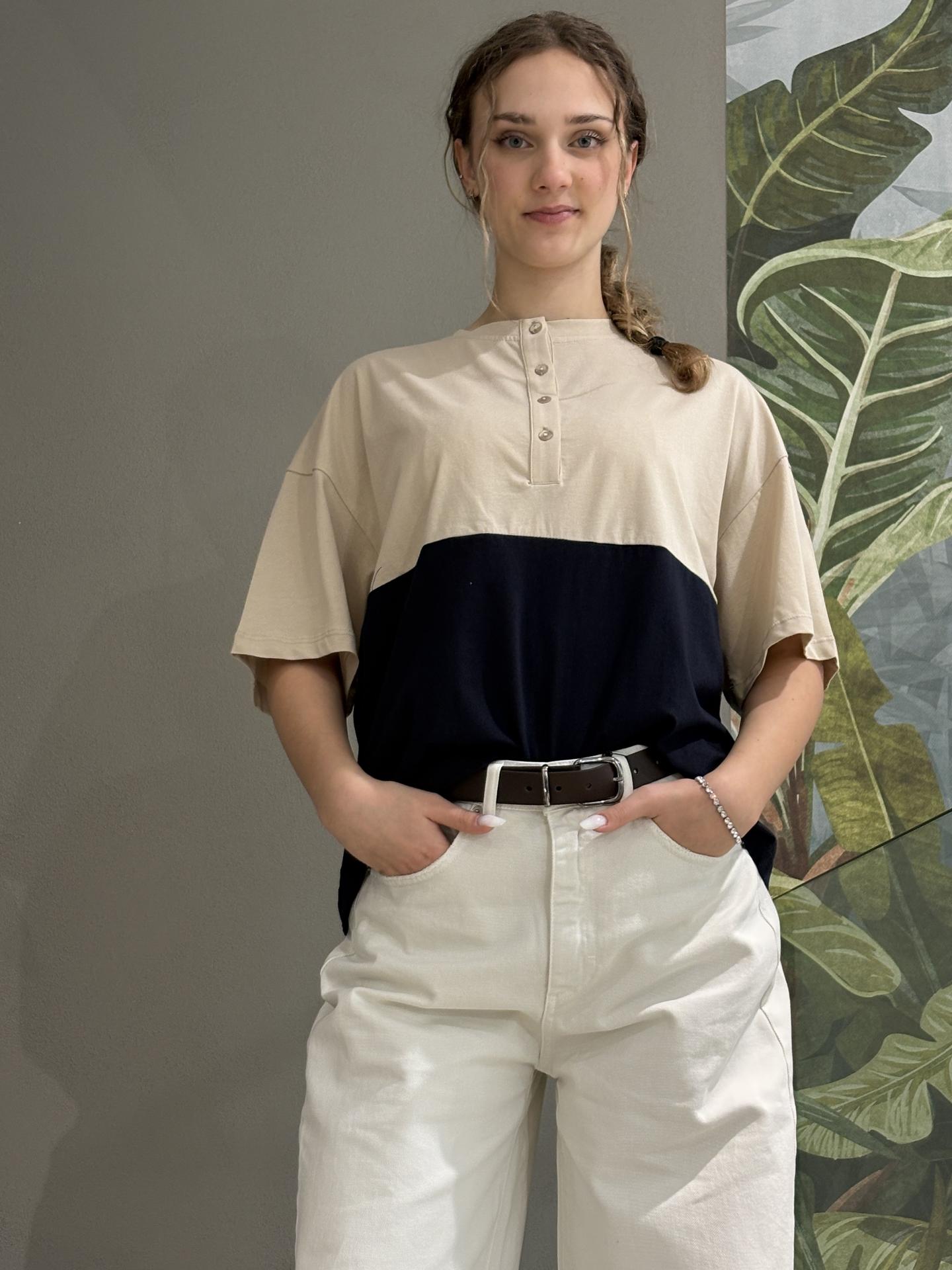 T-SHIRT TENSIONE IN FIRENZE 26M4726 BEIGE