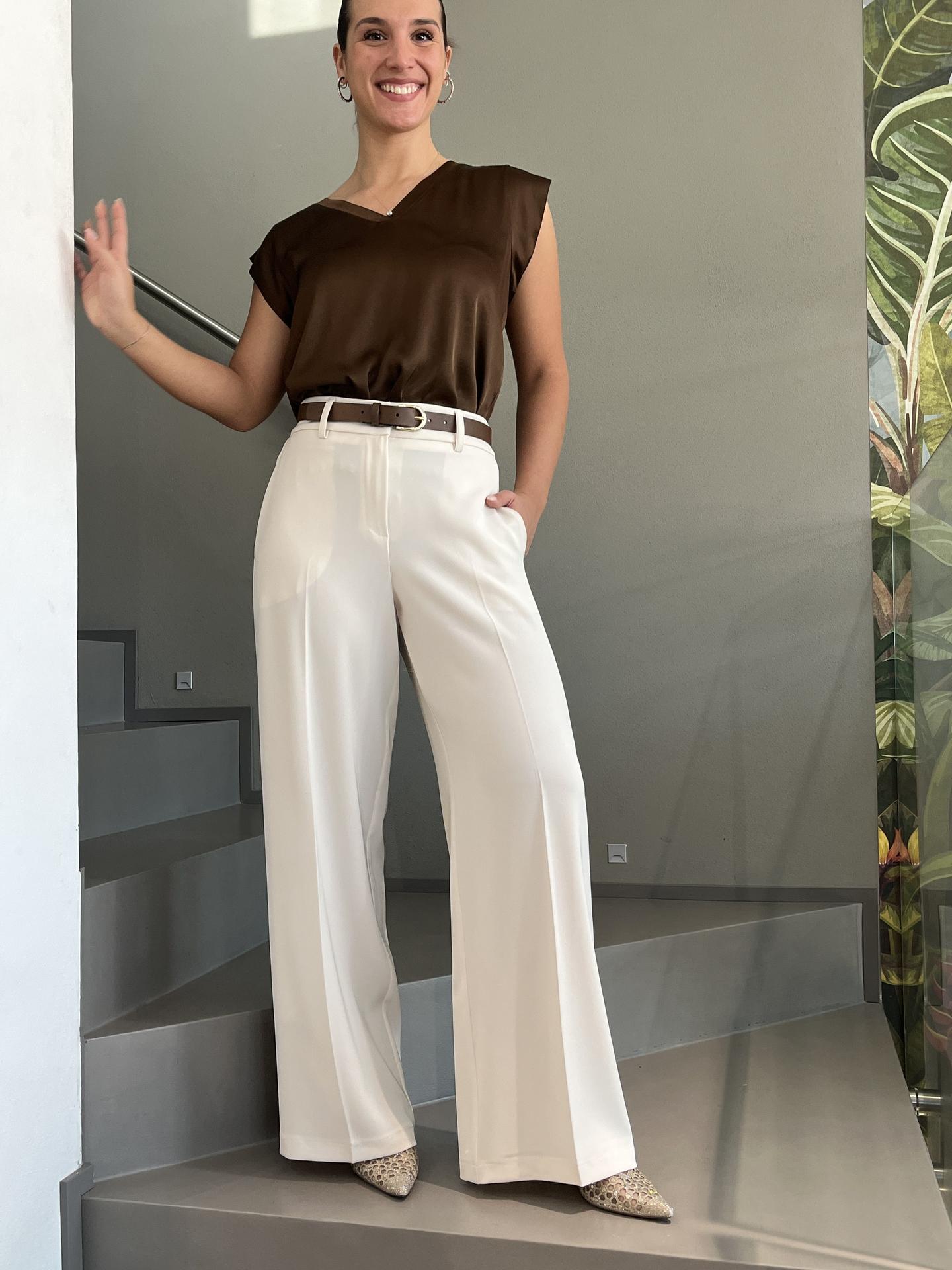PANTALONE MOTEL 26P3758 BIANCO