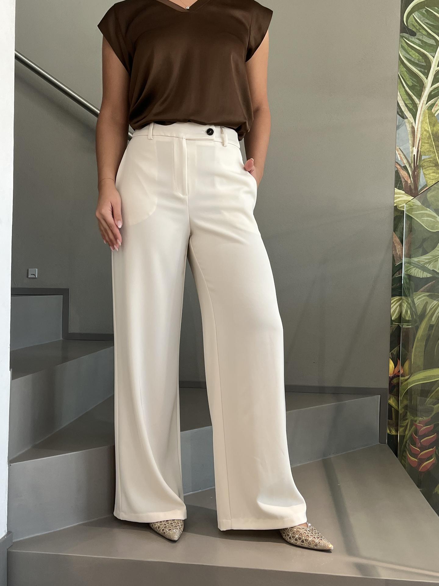 PANTALONE TENSIONE IN FIRENZE 26P4174 BIANCO