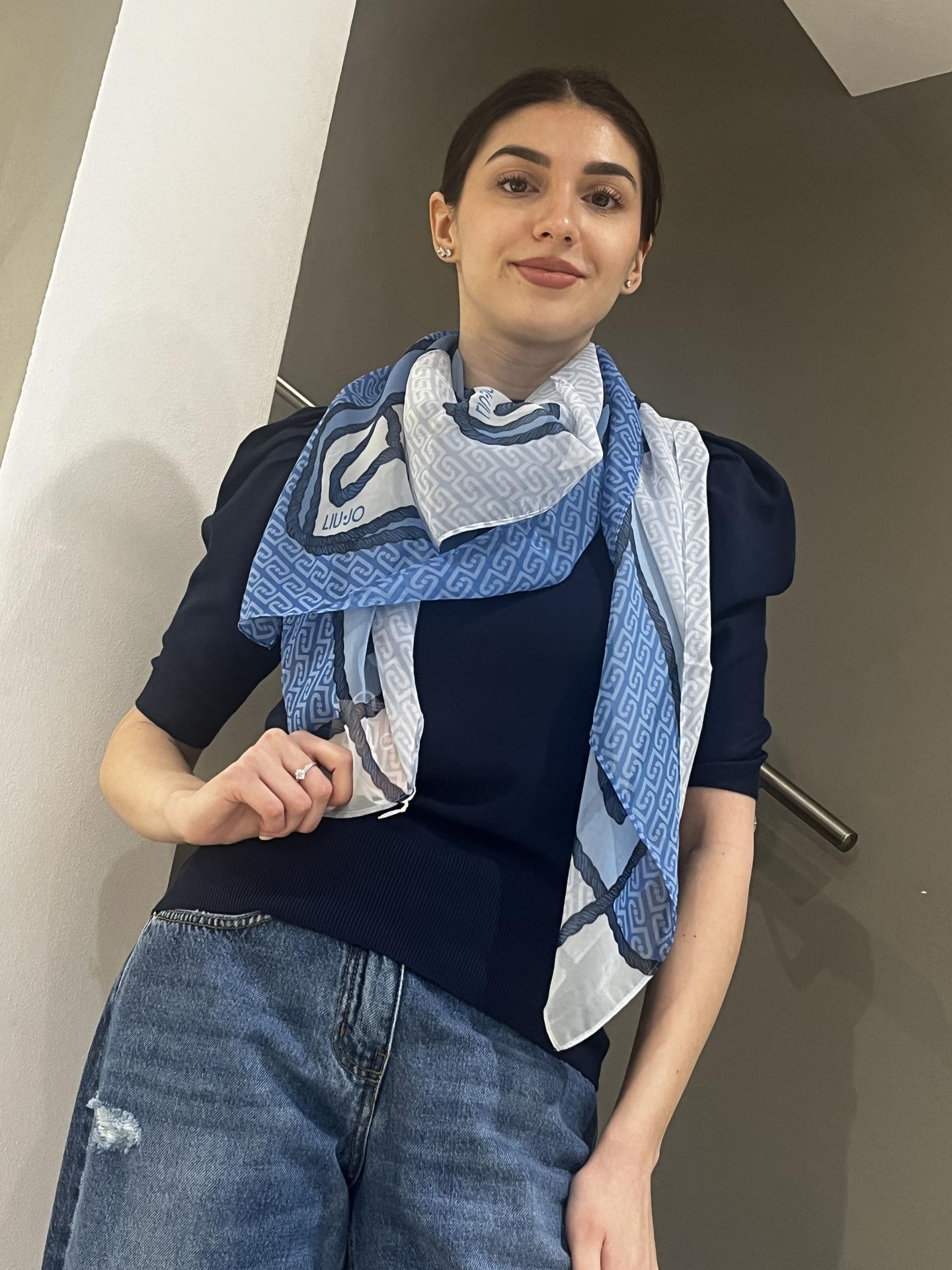 FOULARD LIU.JO ACCESSORIES 2A6038 AZZURRO