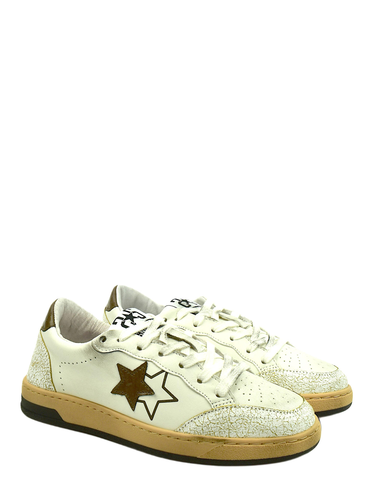 SNEAKERS 2STAR 5201 BIANCO/MARRONE