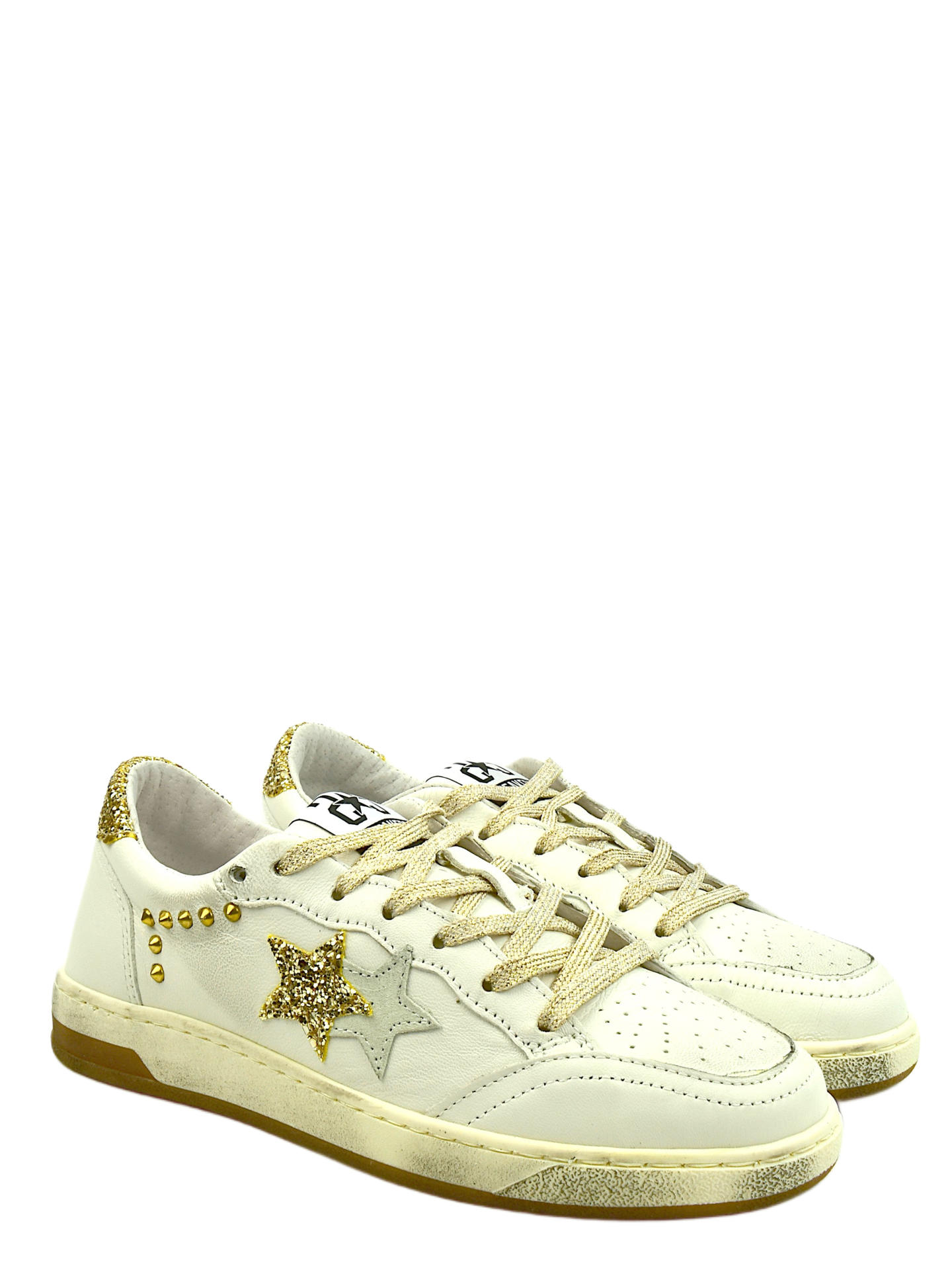 SNEAKERS 2STAR 5233 BIANCO/ORO