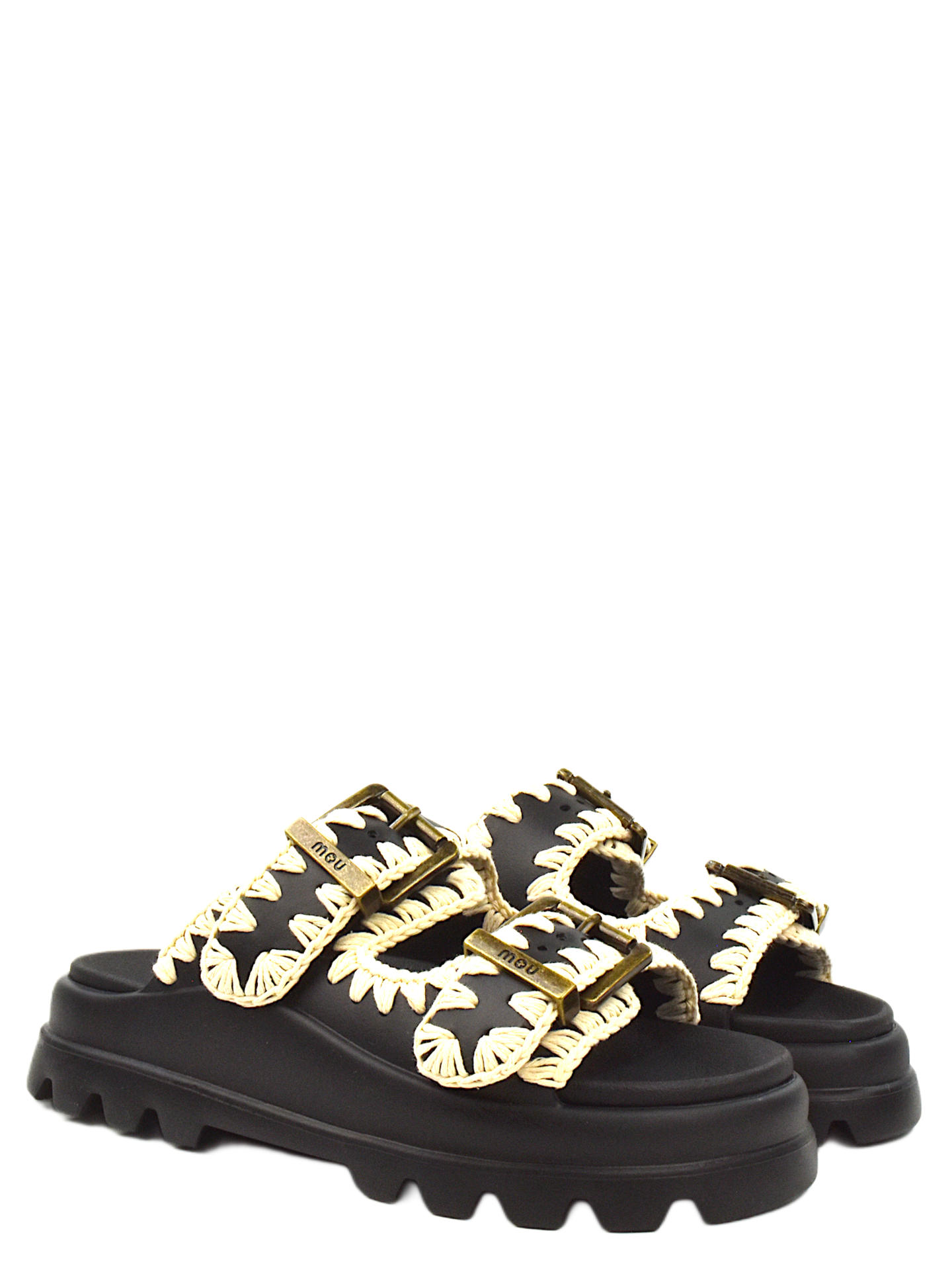 SANDALO BASSO MOU 661001 NERO/BIANCO