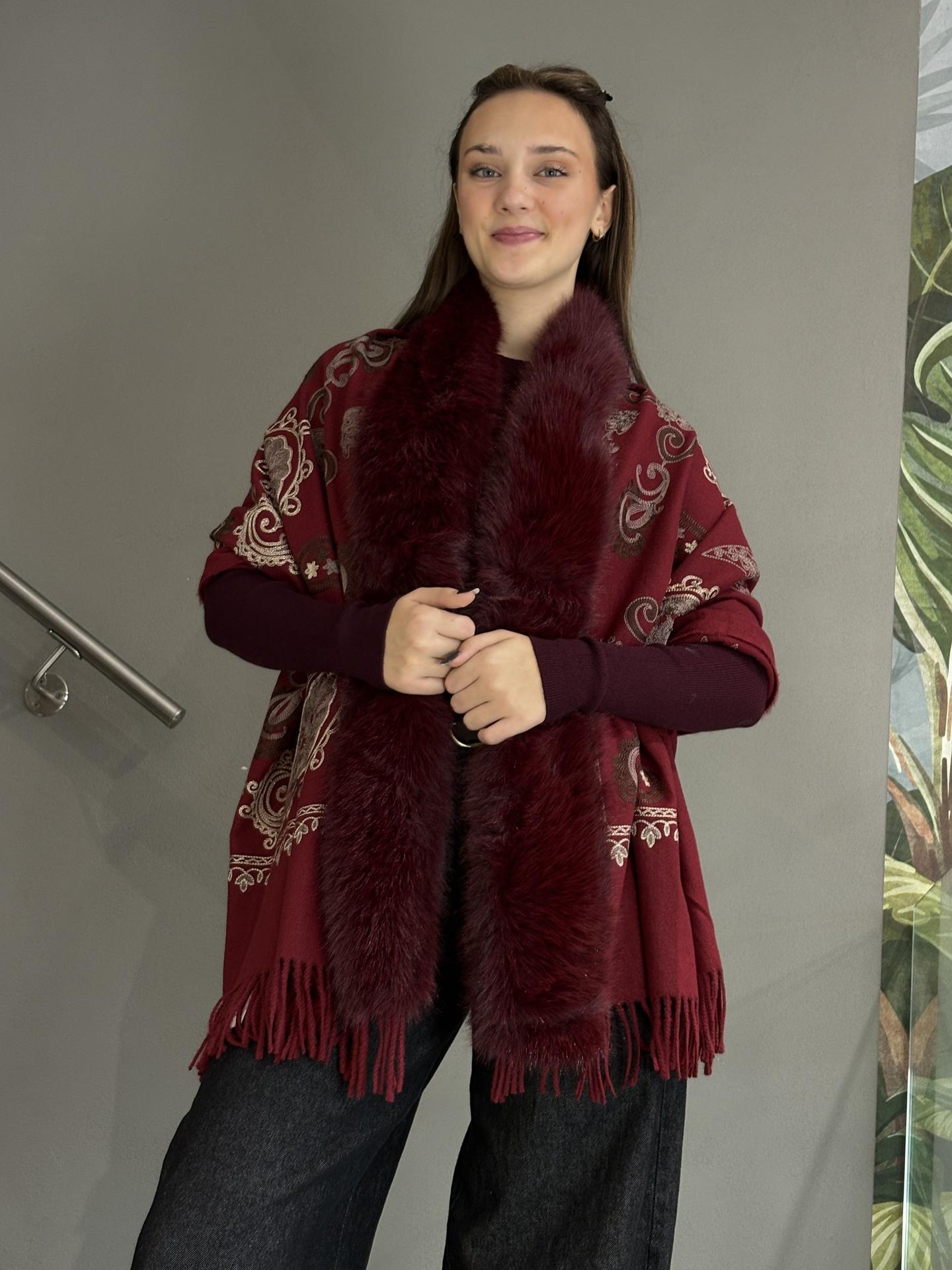 SCIARPA SUSY MIX 9717RE BORDEAUX