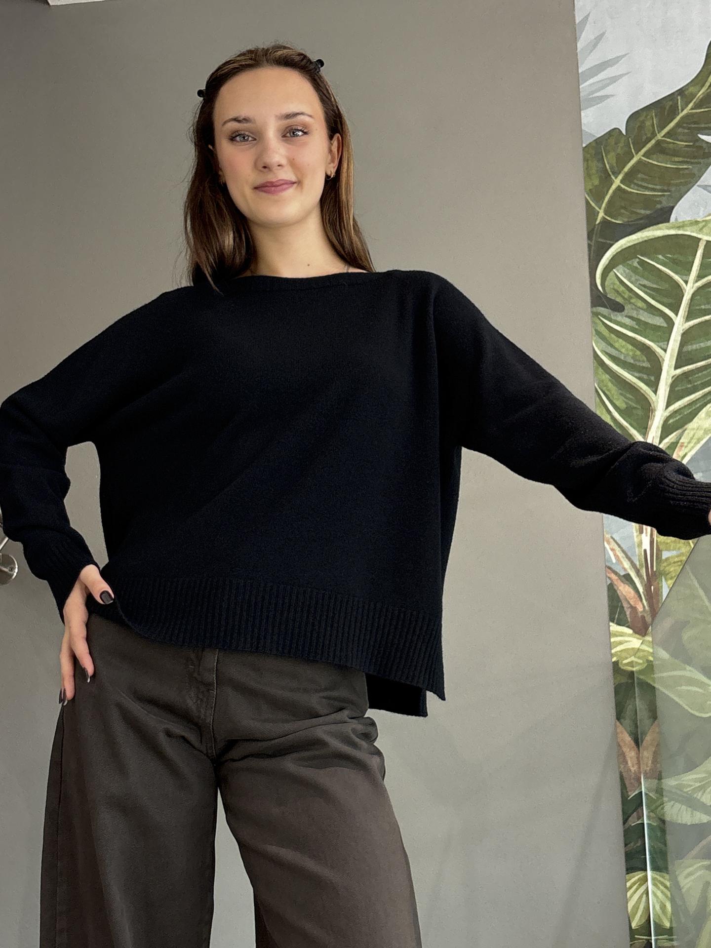 MAGLIA SUSY MIX AI51094 NERO