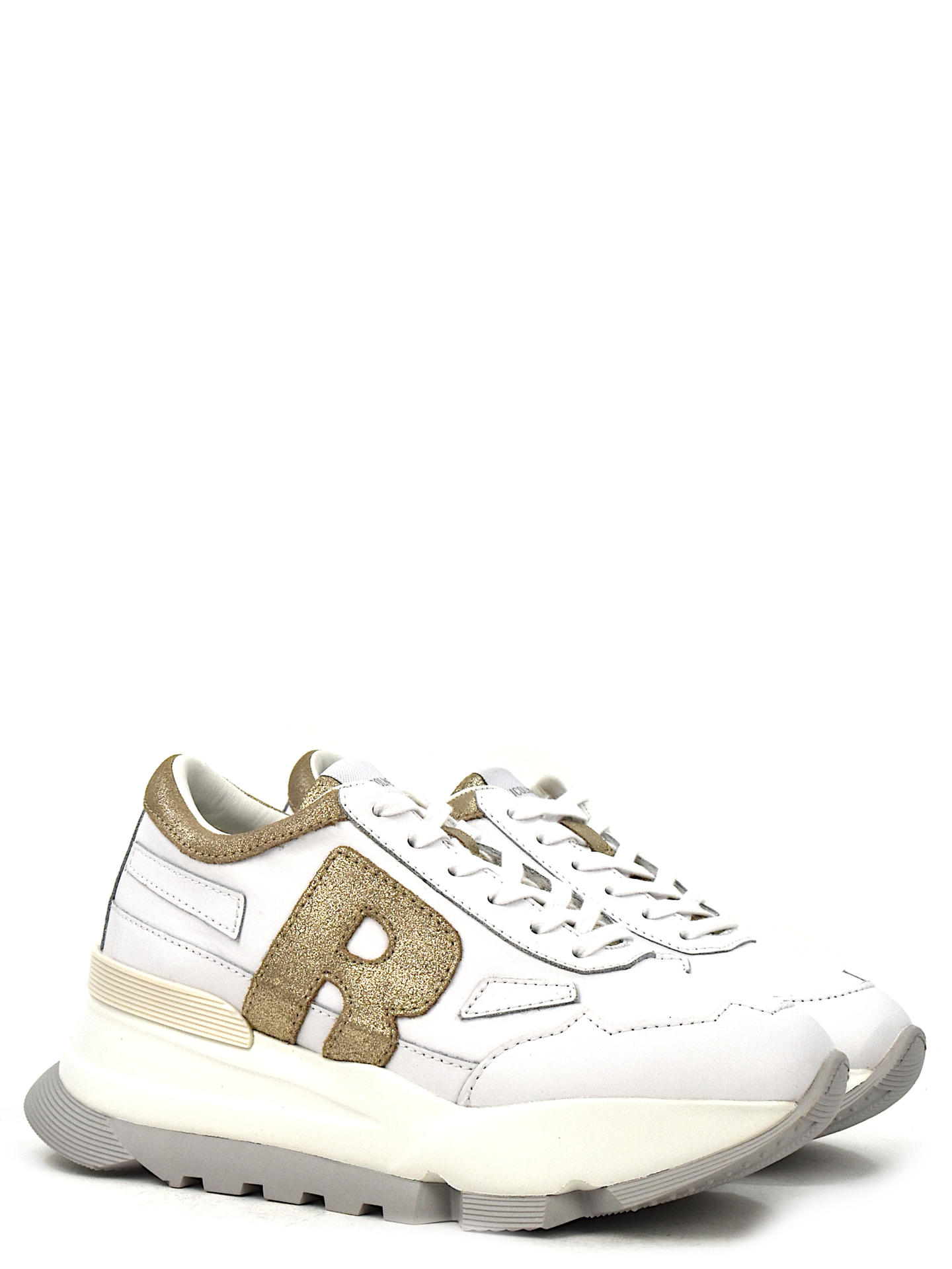 SNEAKERS RUCOLINE AK304 BIANCO/ORO