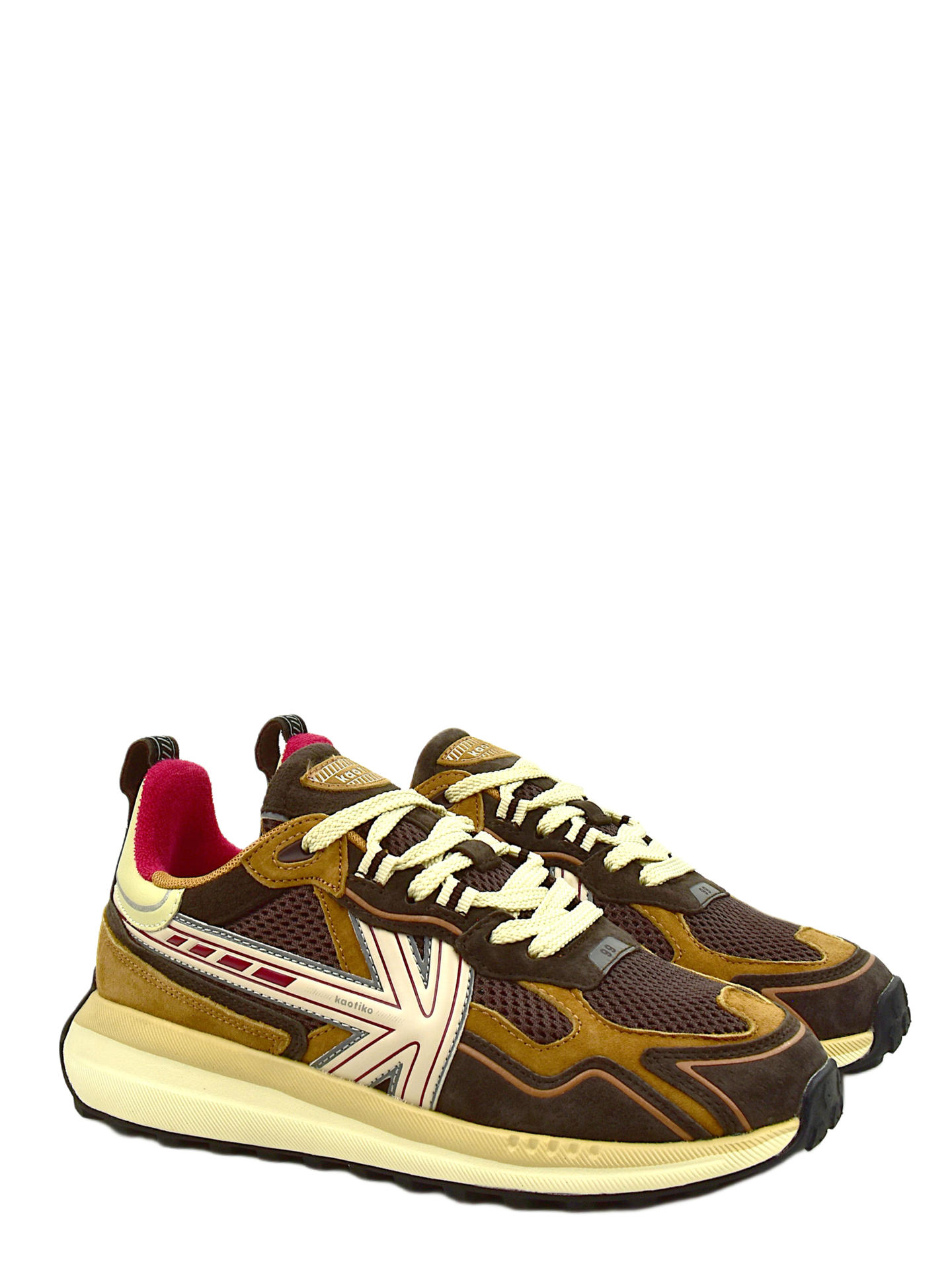 SNEAKERS KAOTIKO AT003 MARRONE