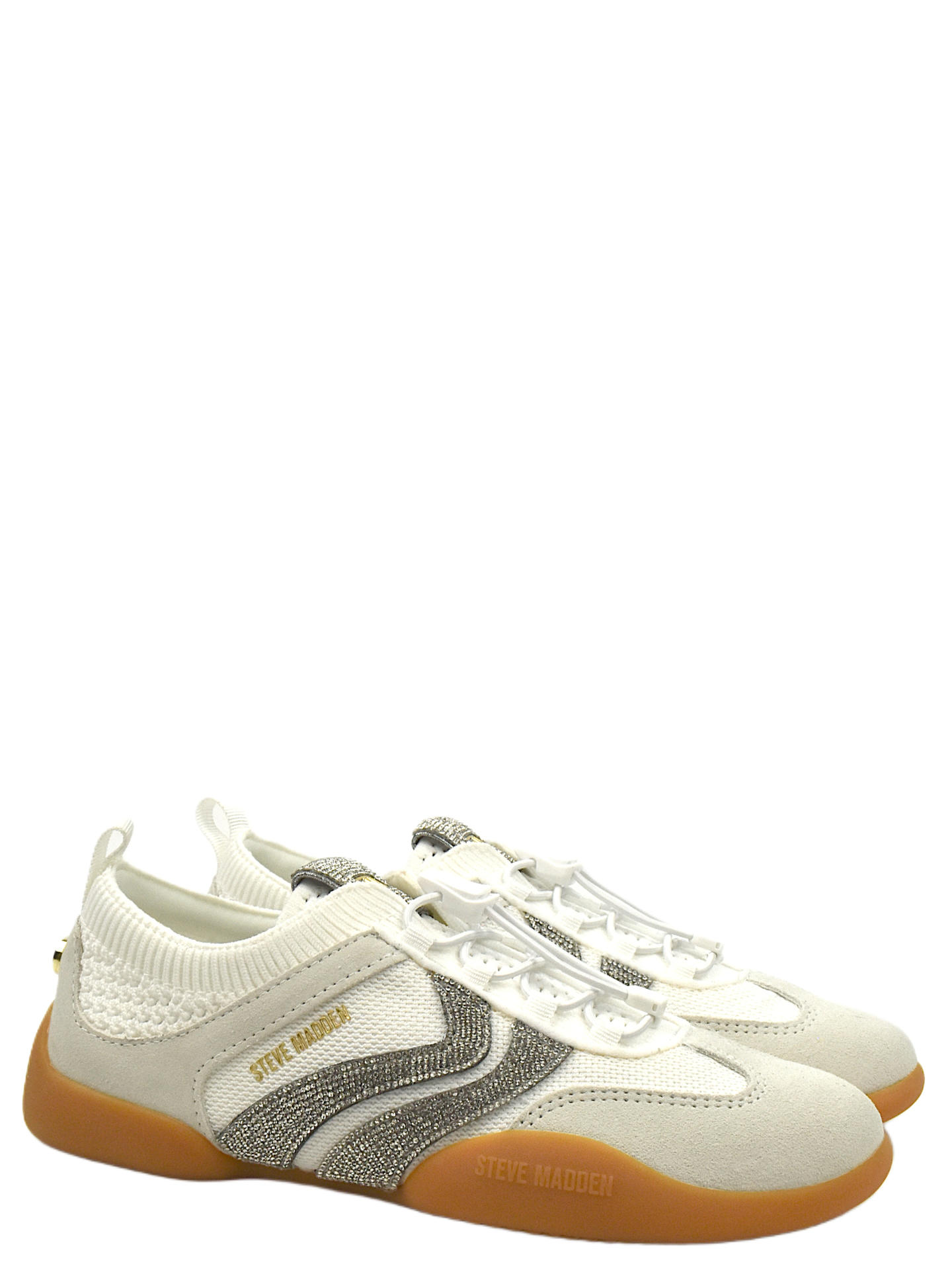 SNEAKERS STEVE MADDEN BISCOTTI BIANCO/ARGENTO