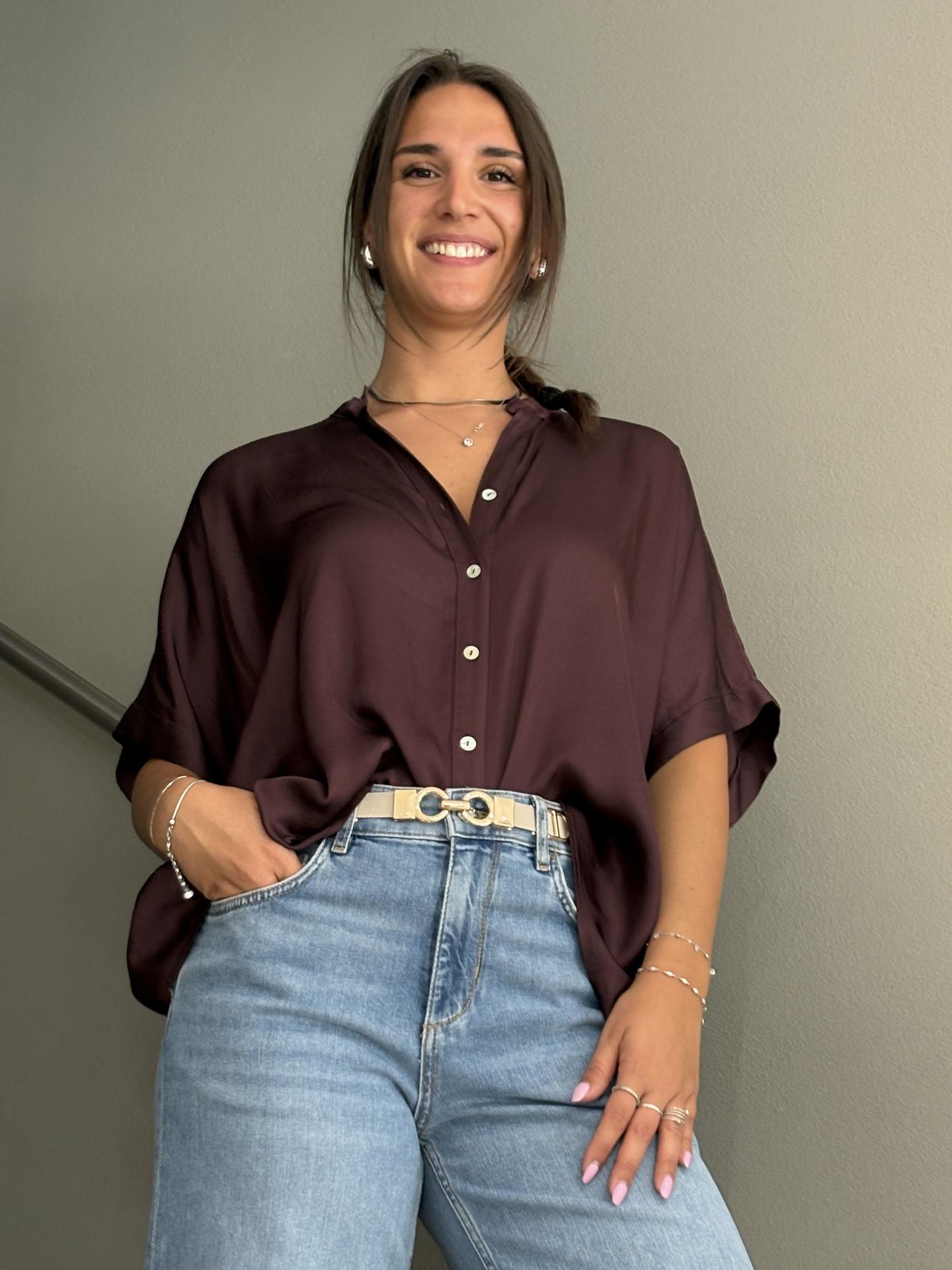 CAMICIA MOTEL C125C05Q BORDEAUX