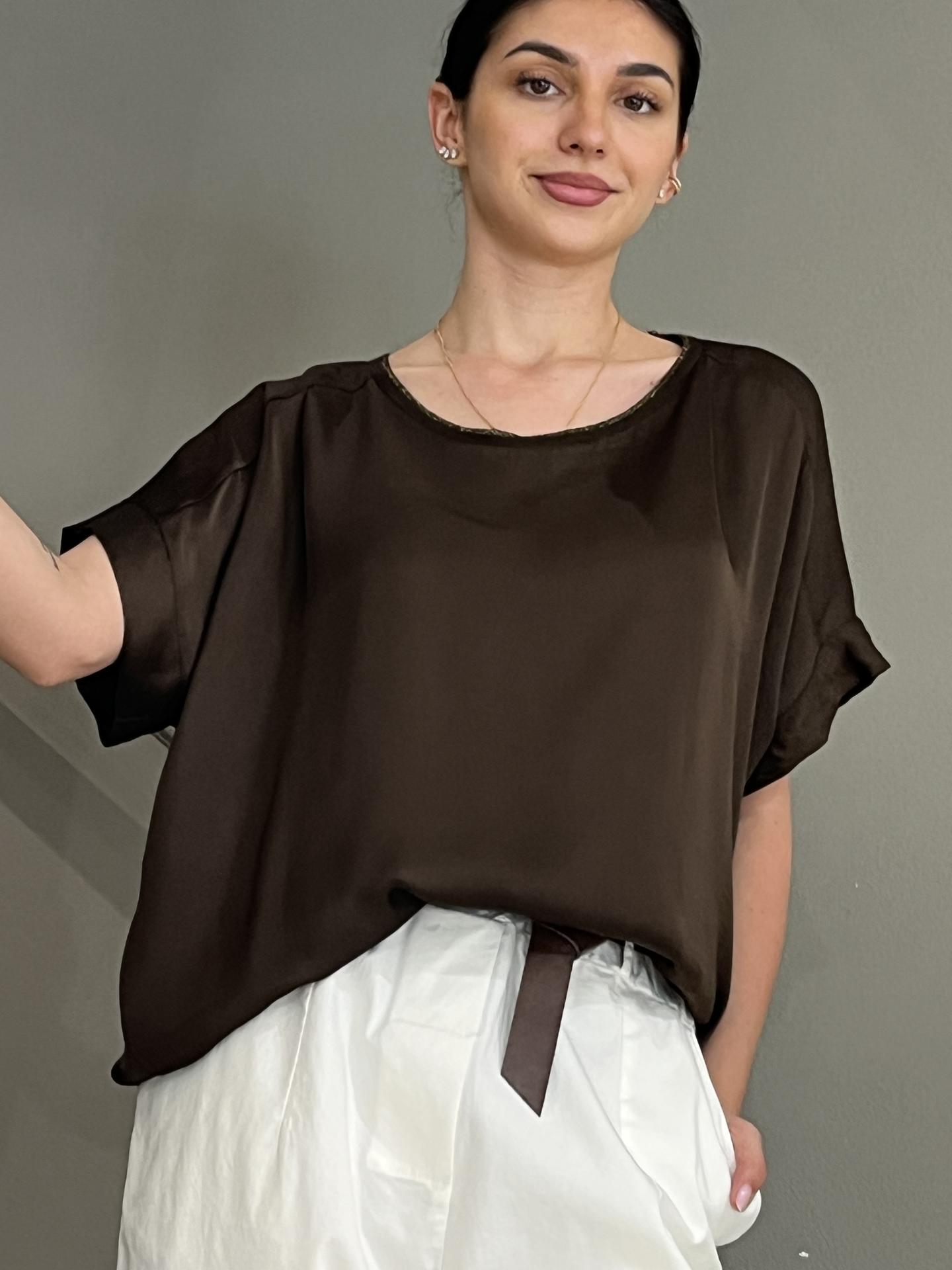 MAGLIA MOTEL C886B05Q MARRONE