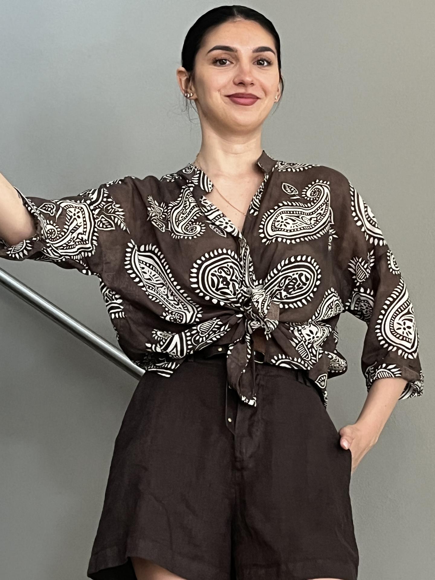 CAMICIA HAVEONE CFLN398 MARRONE
