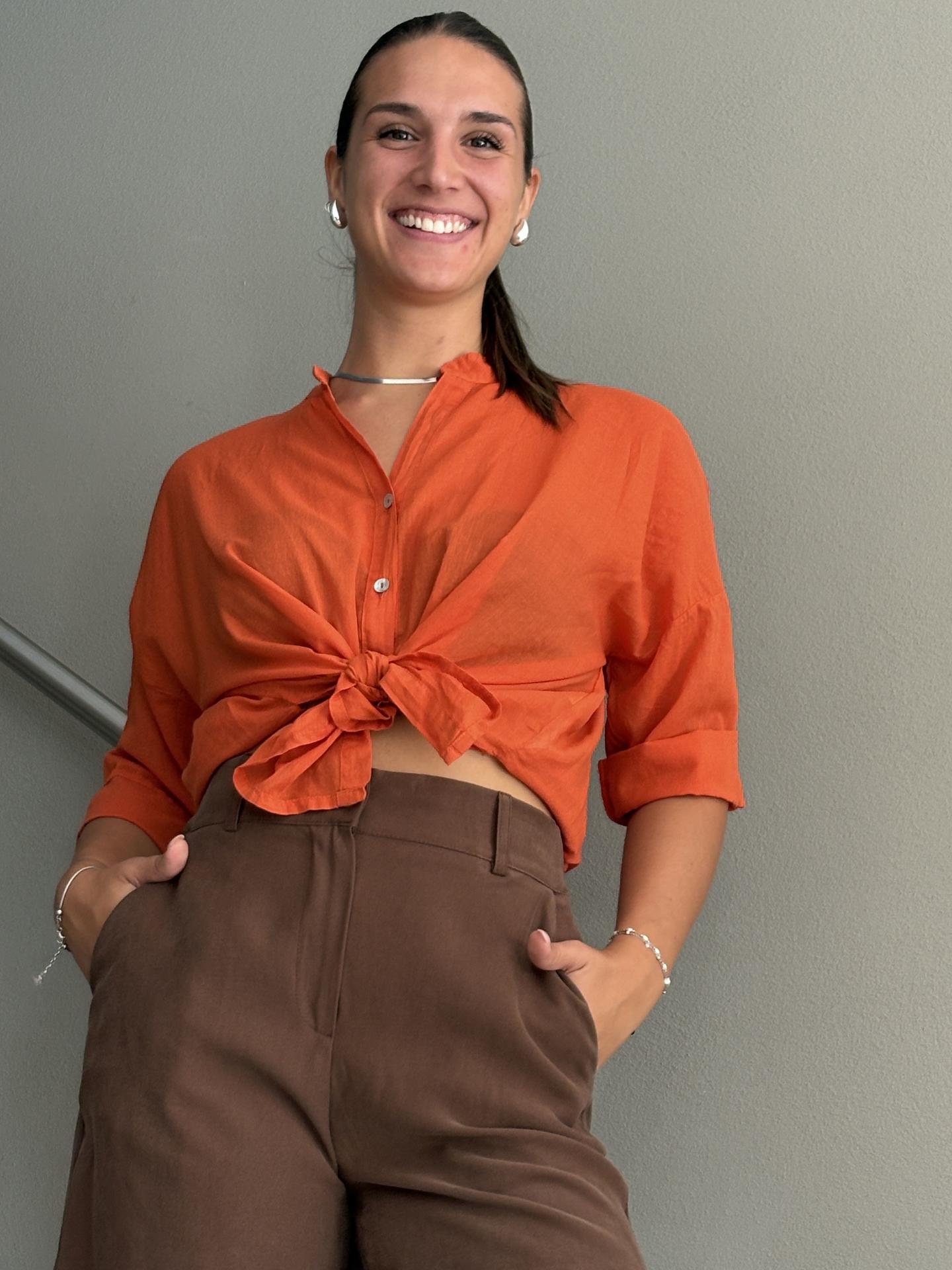 CAMICIA HAVEONE CFLQ387 ARANCIO