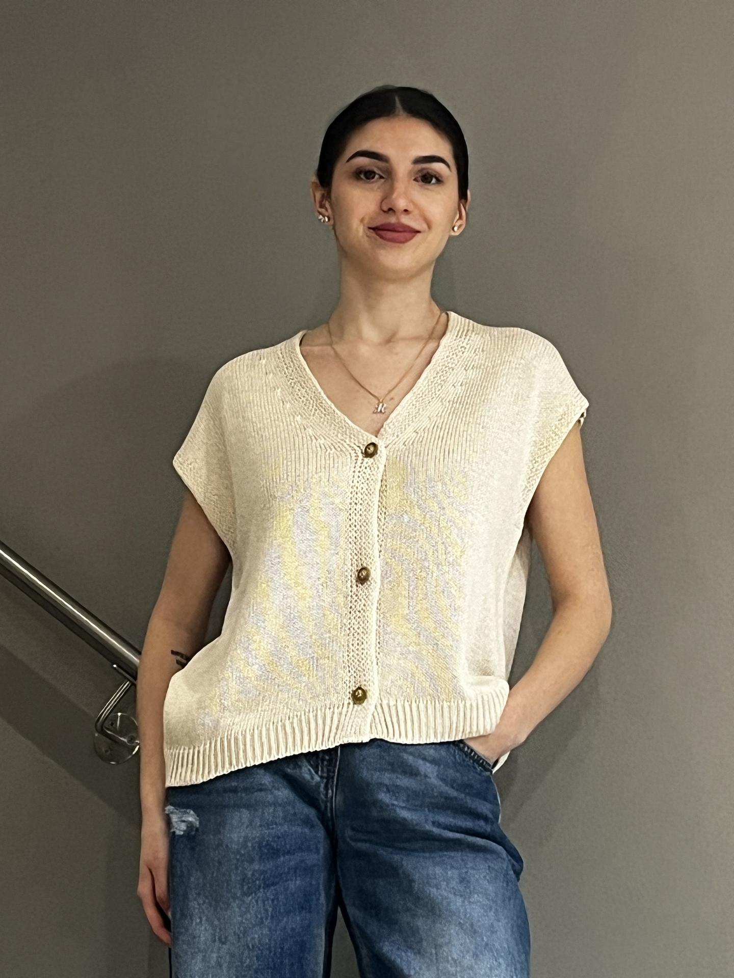 MAGLIA TENSIONE IN FIRENZE D90159 BEIGE