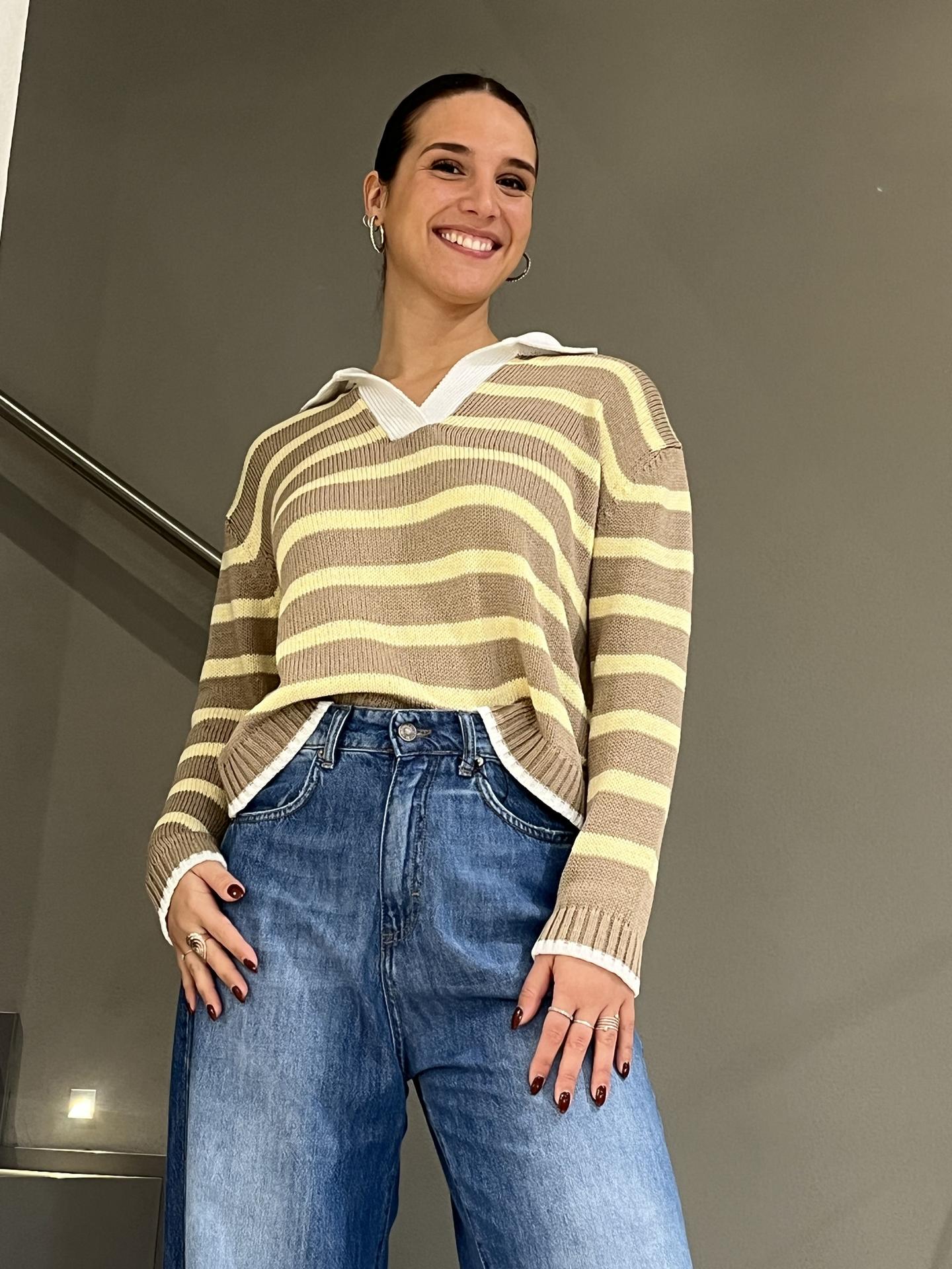 MAGLIA TENSIONE IN FIRENZE D90187 GIALLO