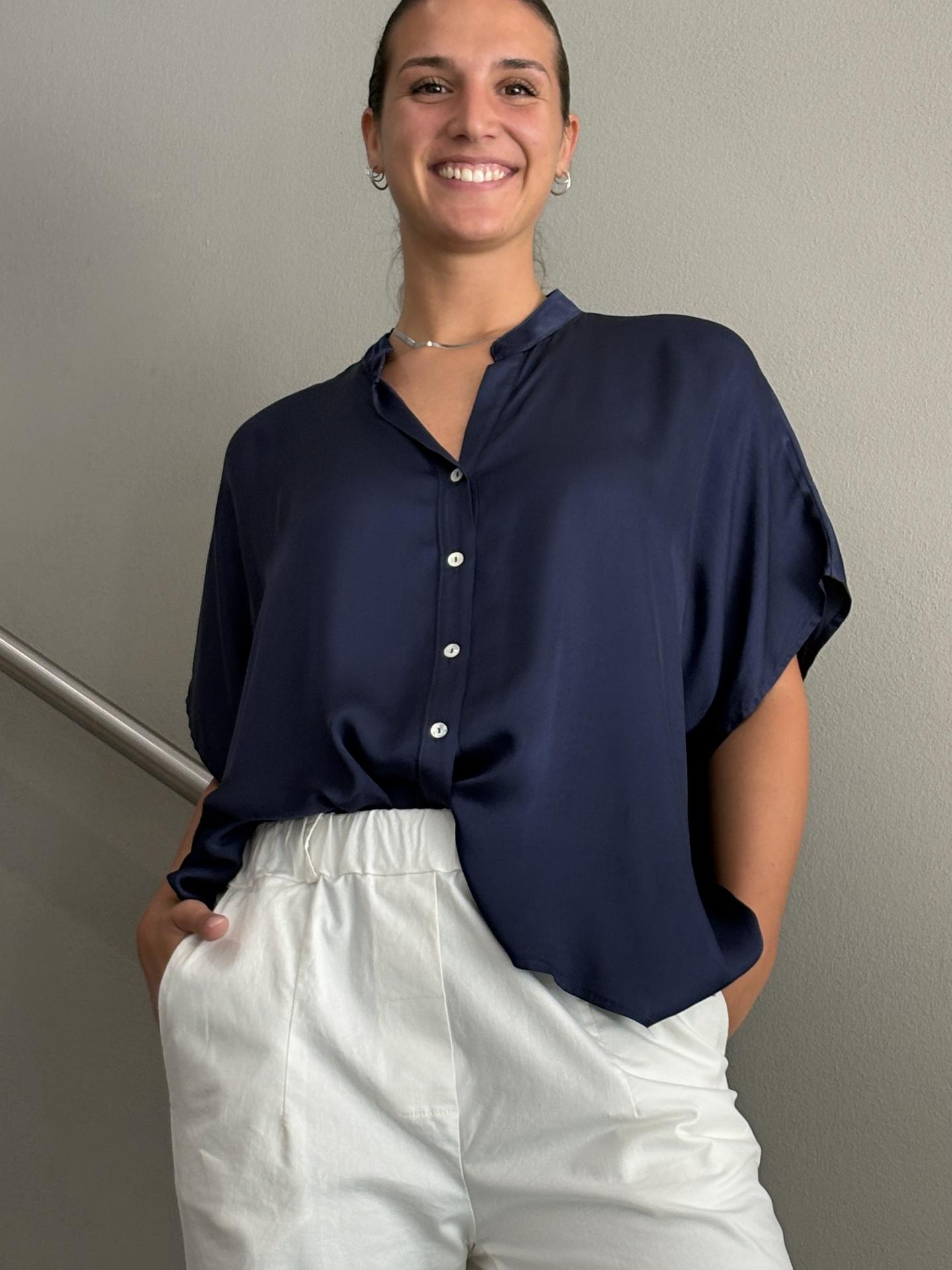 CAMICIA TENSIONE IN FIRENZE F5039C05Q BLUE