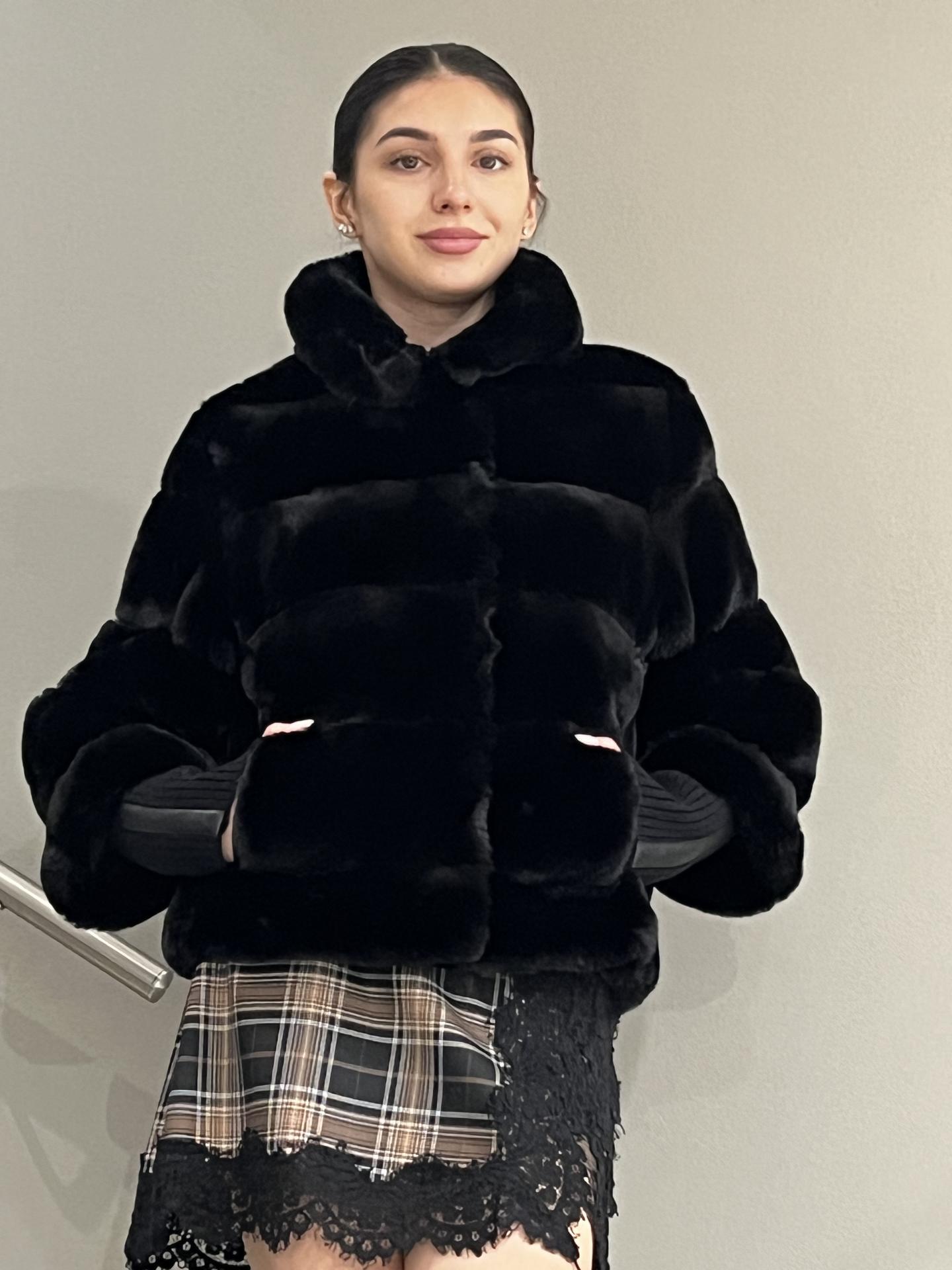 GIUBBINO RINO&PELLE FELINE NERO