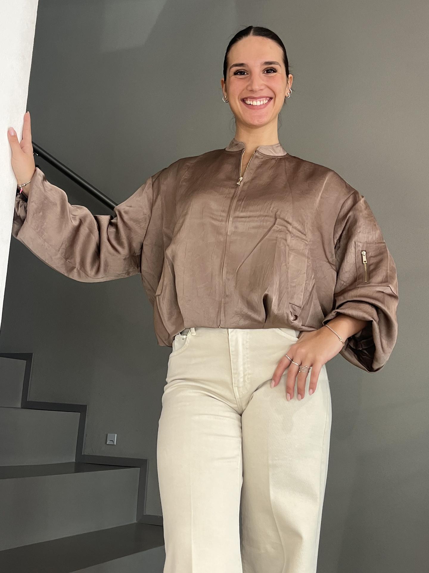 GIUBBINO RINO&PELLE FLORE BEIGE