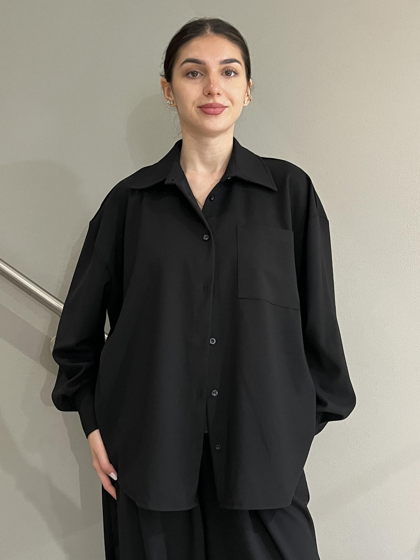 CAMICIA TENSIONE IN FIRENZE FW250038 NERO