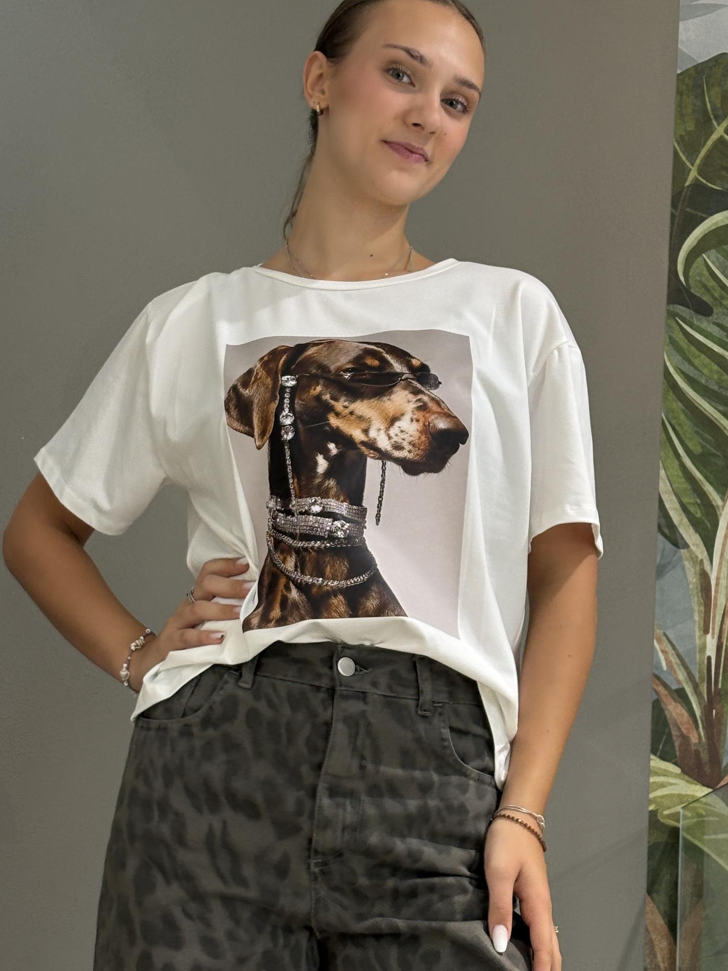 T-SHIRT SUSY MIX I266116CA BIANCO