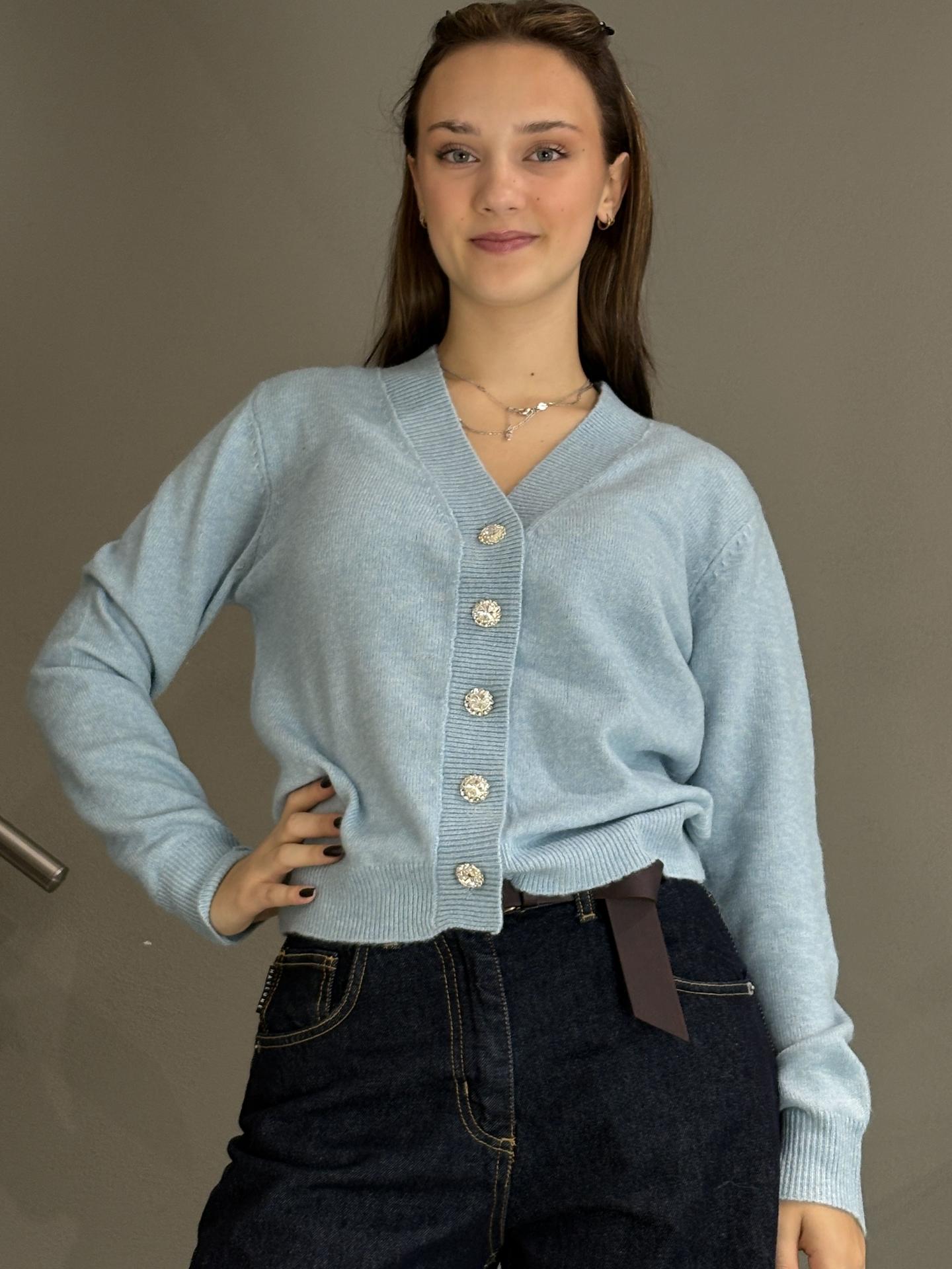 MAGLIA SUSY MIX K35327 AZZURRO