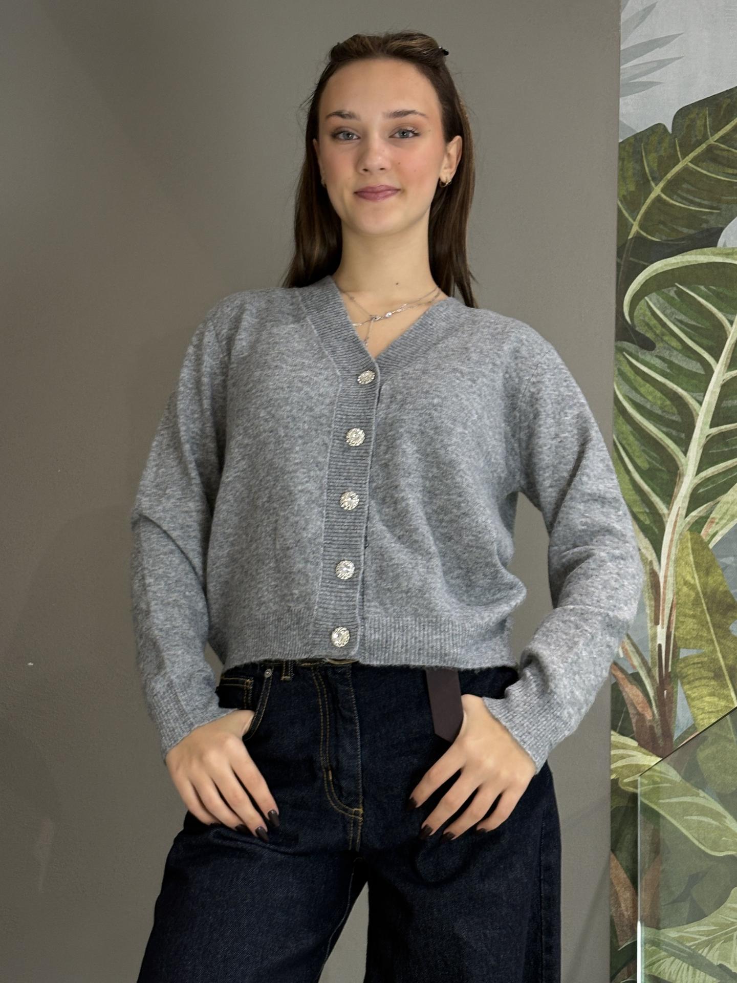 MAGLIA SUSY MIX K35327 GRIGIO