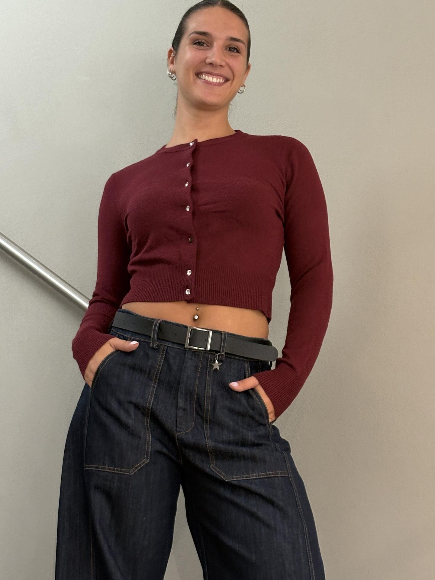MAGLIA SUSY MIX M153 BORDEAUX