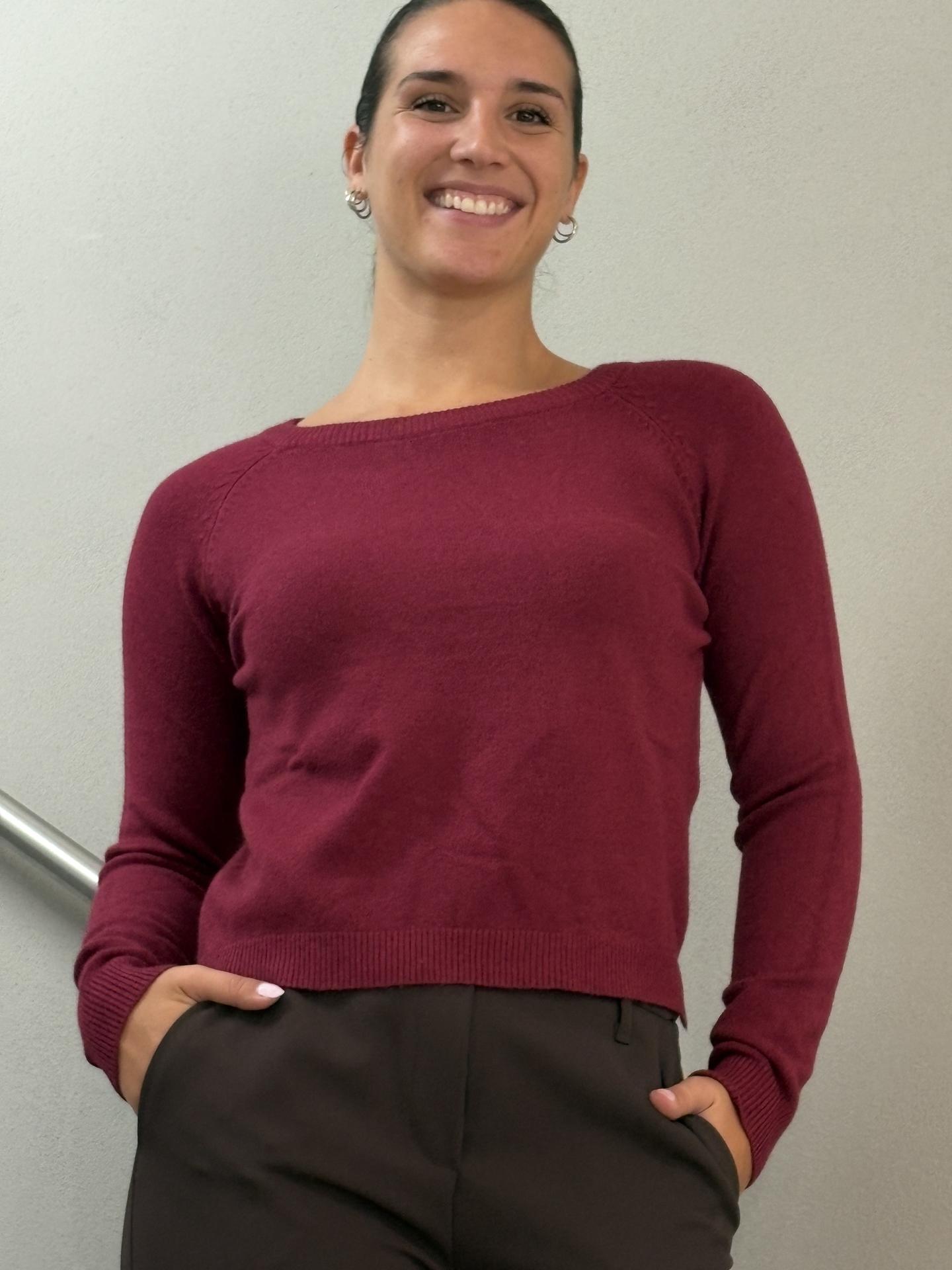 MAGLIA SUSY MIX M156 BORDEAUX