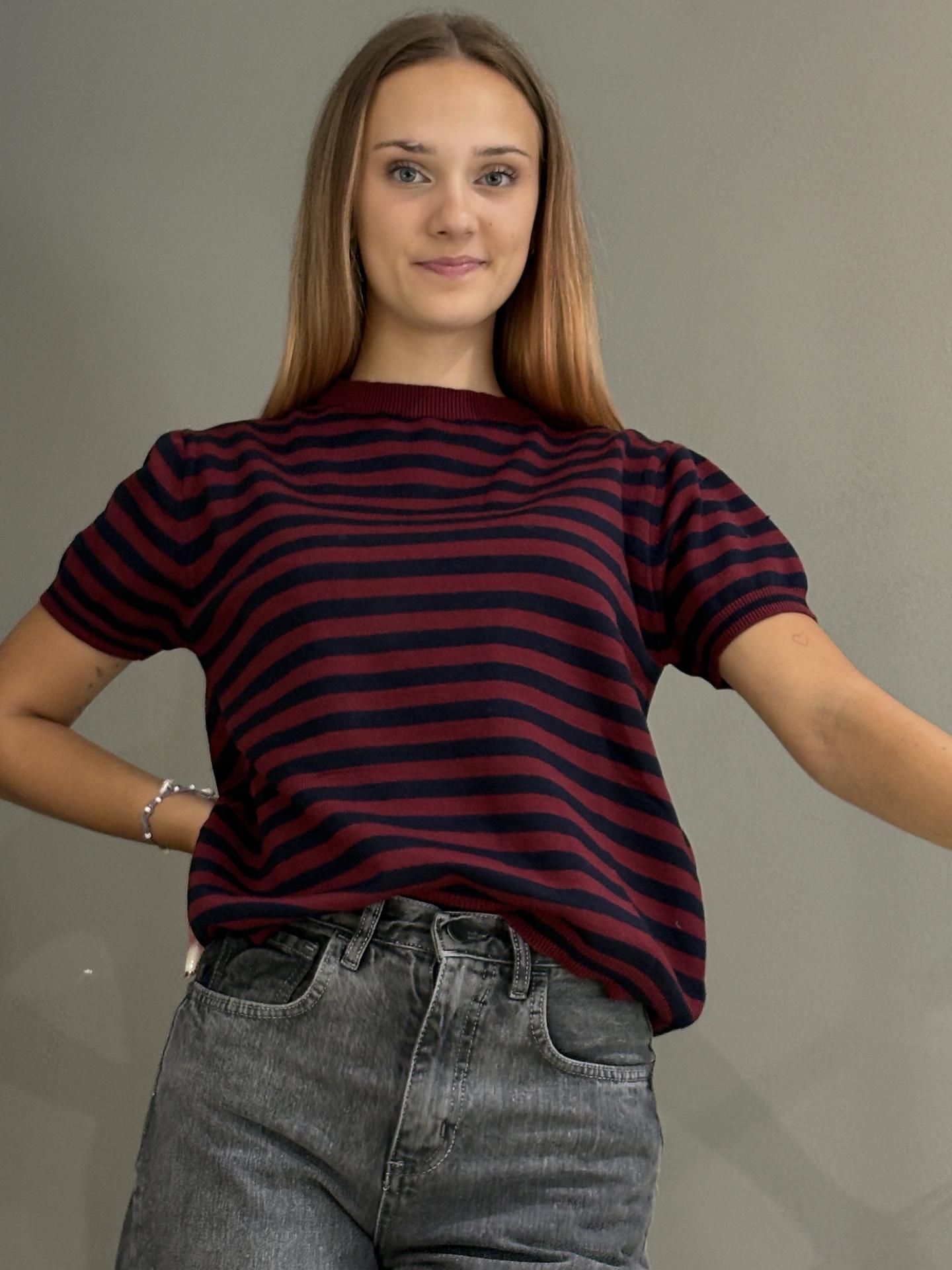 MAGLIA SUSY MIX M203 BORDEAUX