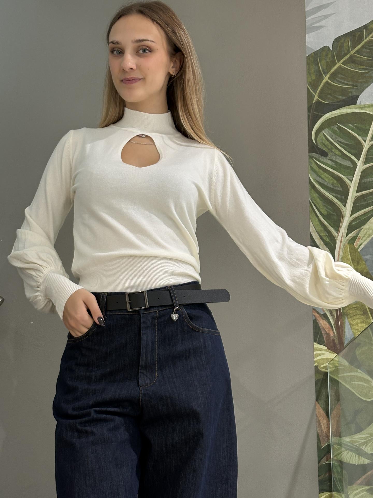 MAGLIA SUSY MIX M339 BIANCO