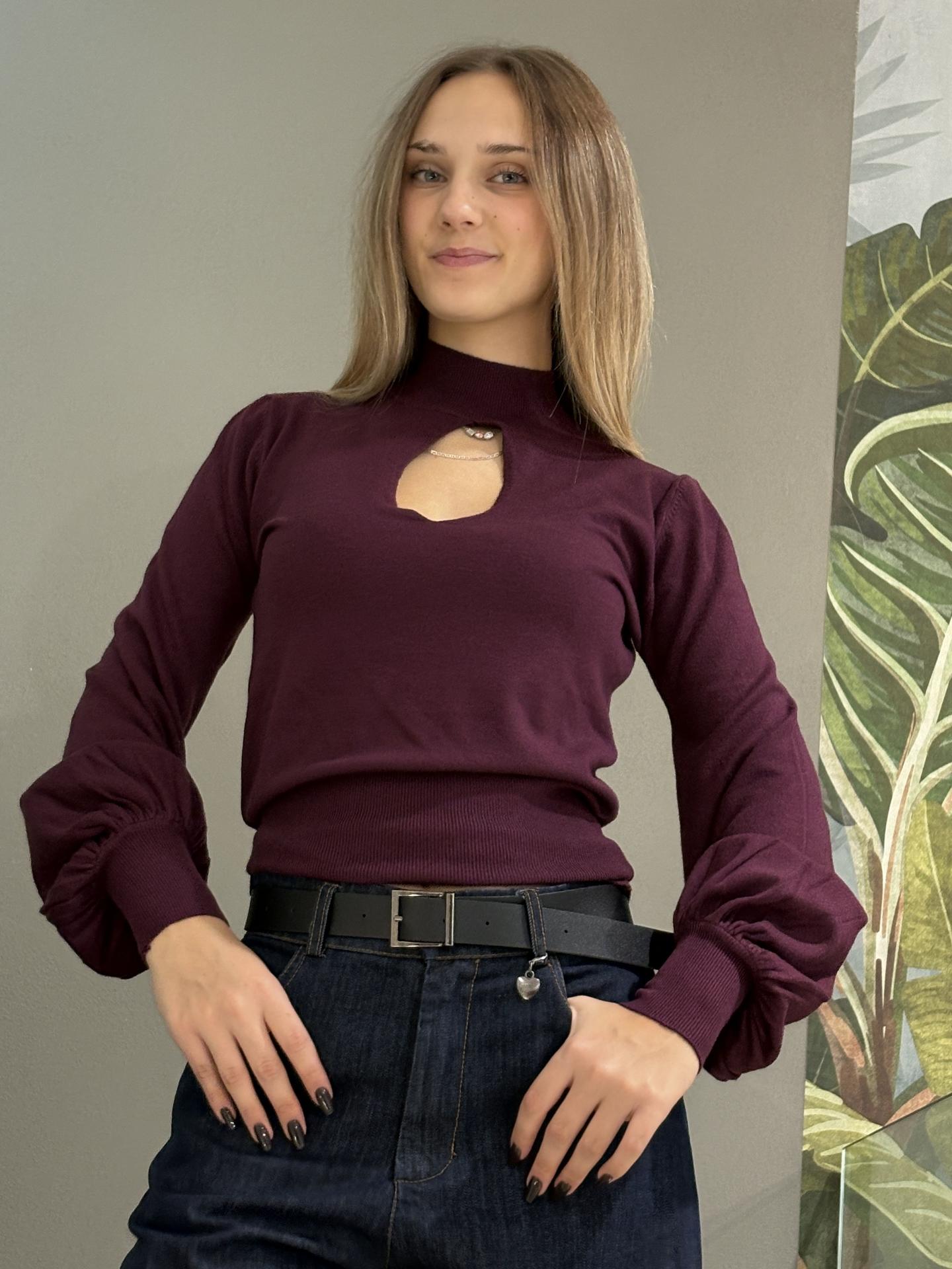 MAGLIA SUSY MIX M339 BORDEAUX
