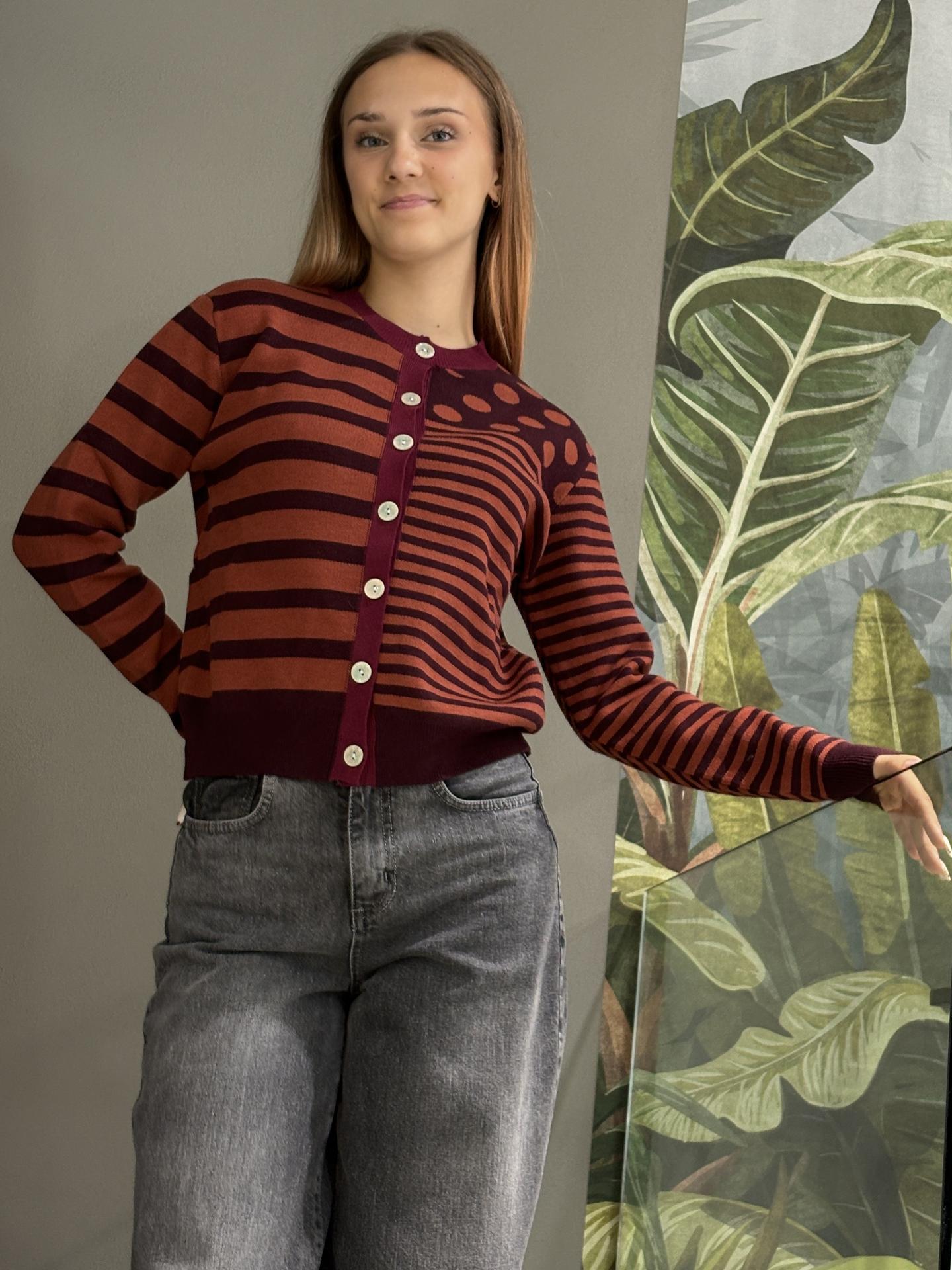 MAGLIA SUSY MIX M94078 BORDEAUX