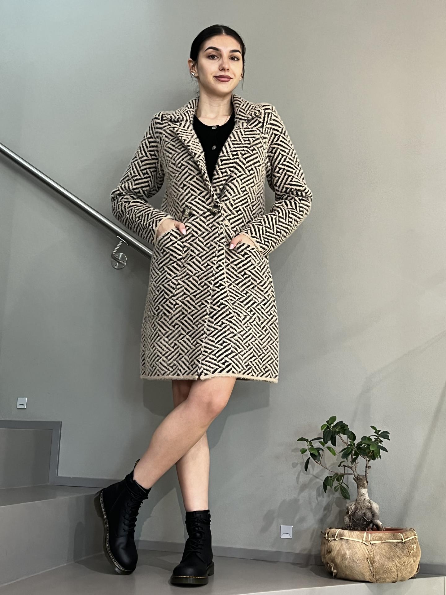 GIUBBINO RINO&PELLE MADINA BEIGE/NERO