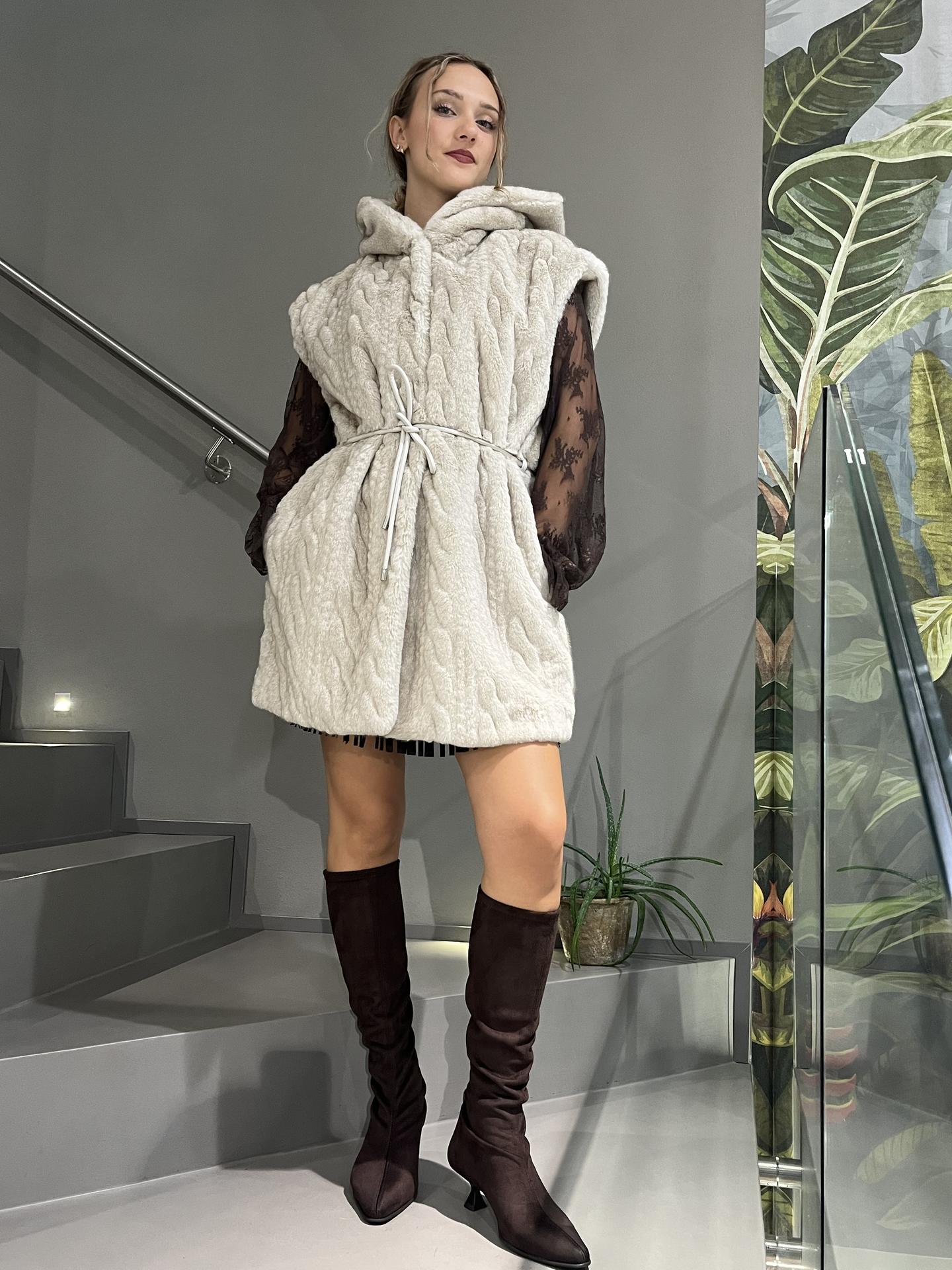 GIACCA LIU.JO WEAR MF5364 BEIGE