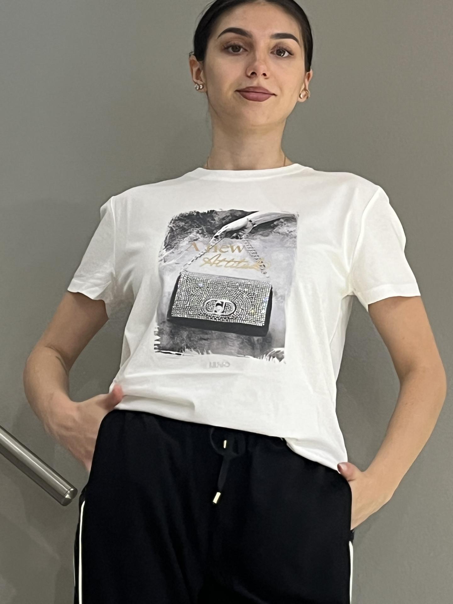 T-SHIRT LIU.JO WEAR MF5415P9147 BIANCO